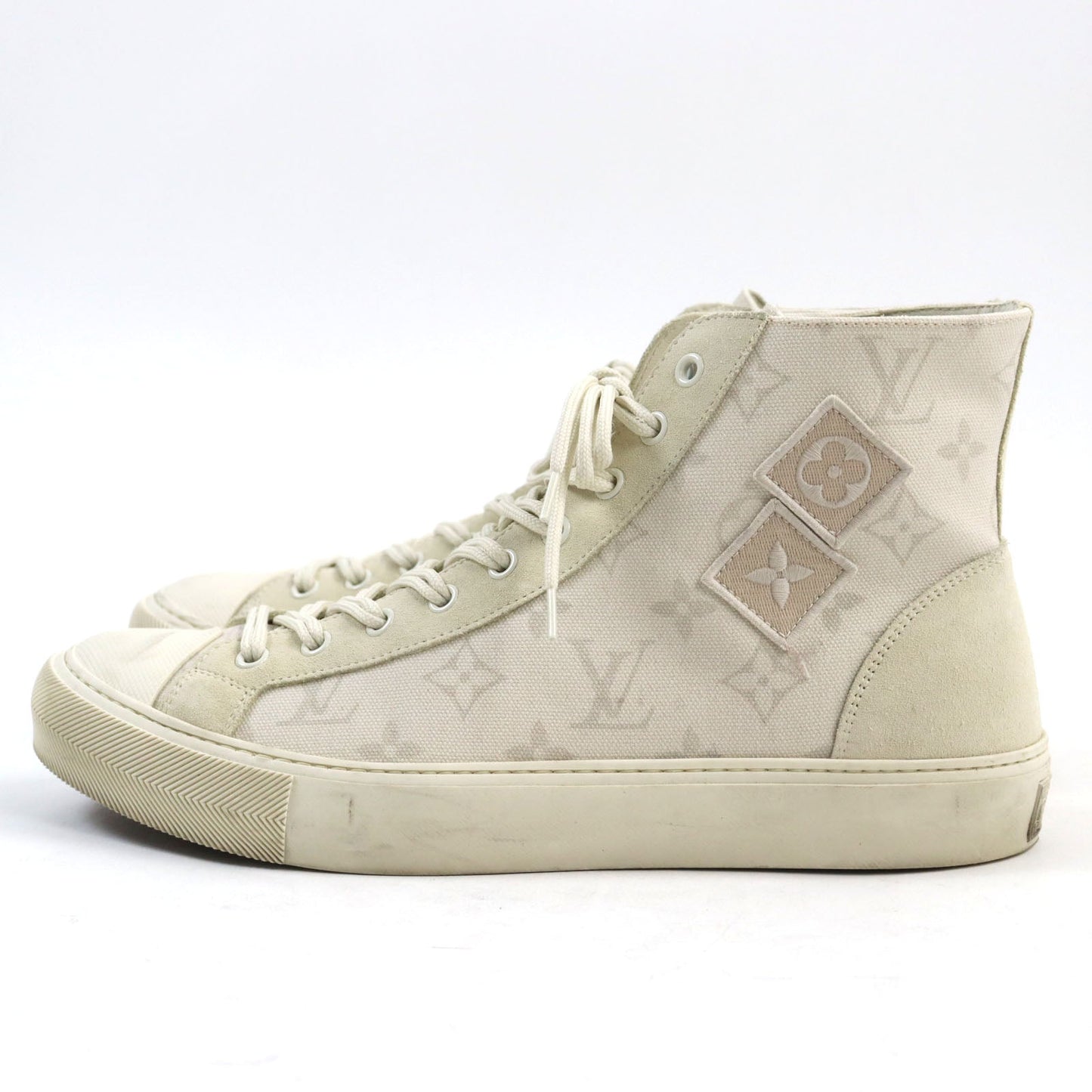 LOUIS VUITTON High cut sneakers 1A378N Main: Canvas, Part: Suede cream Tattoo Line mens 7