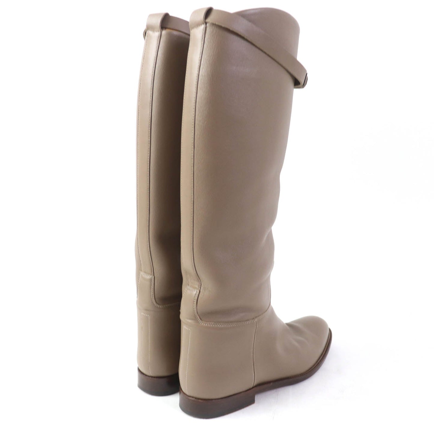 HERMES Knee-high boots Main: Leather Gurege Women 37 1/2