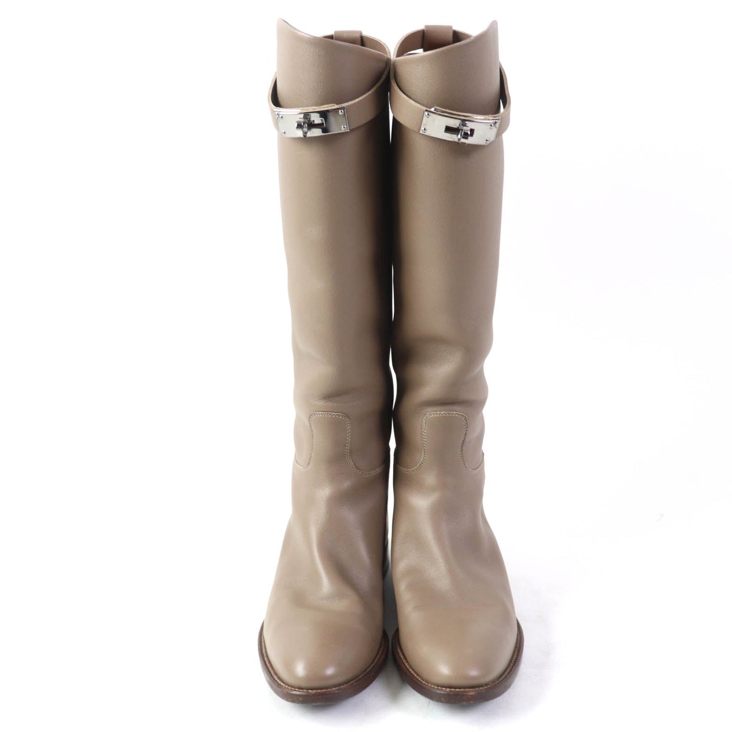 HERMES Knee-high boots Main: Leather Gurege Women 37 1/2