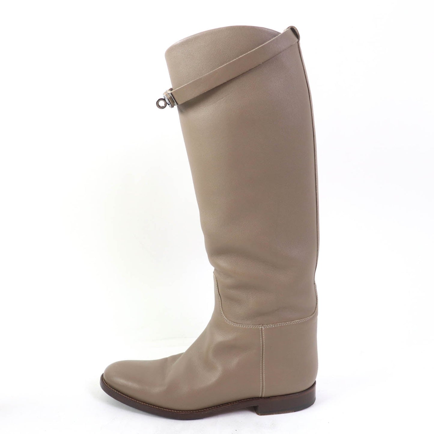 HERMES Knee-high boots Main: Leather Gurege Women 37 1/2