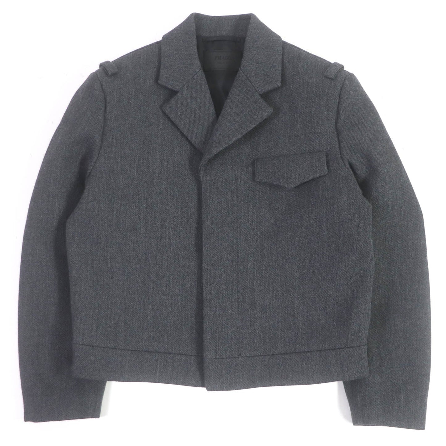 PRADA Blouson SGC362 Outer: 100% virgin wool, Lining: 100% rayon gray mens 48