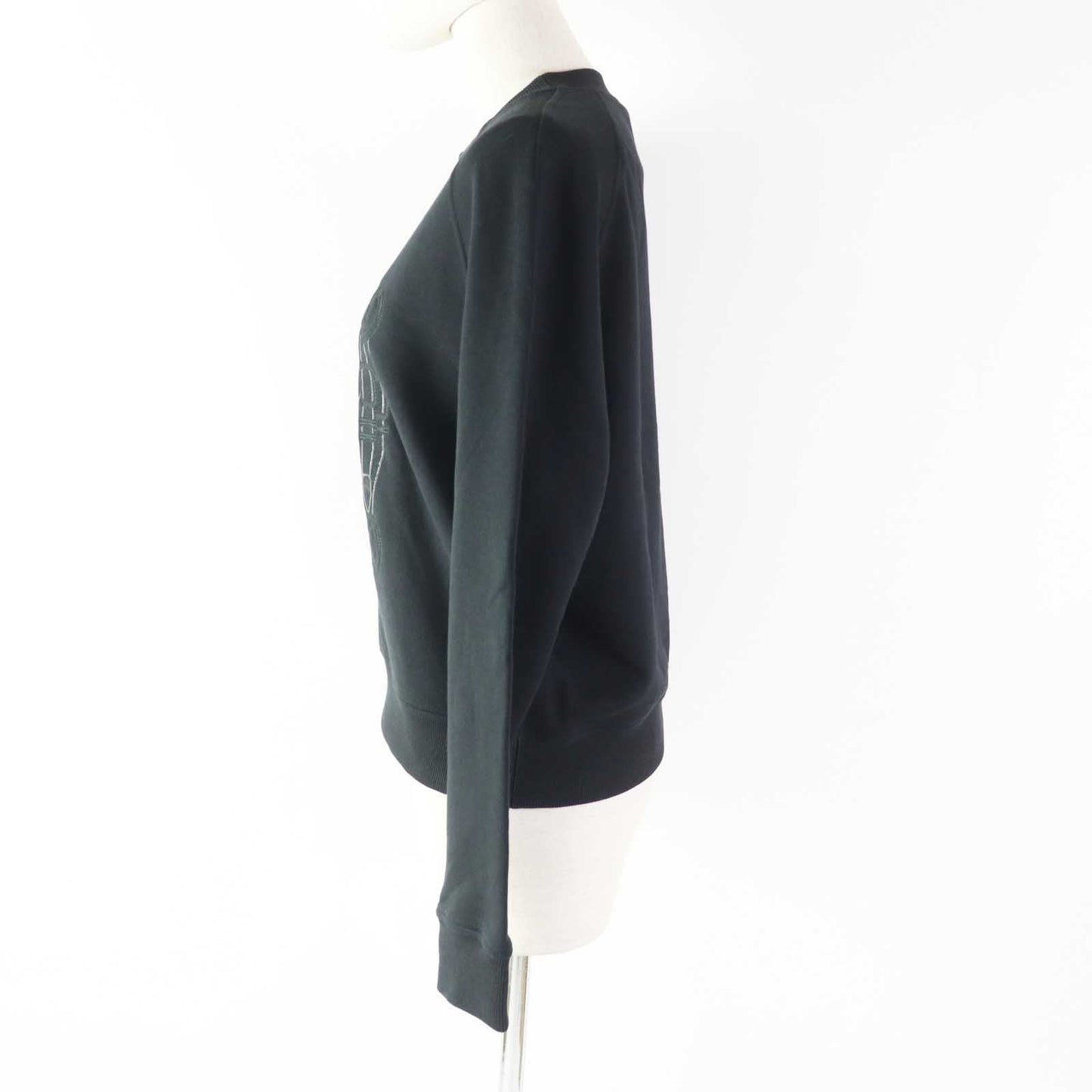 HERMES sweat 2E4609DQ Outer: 100% cotton, Part: 96% cotton, Part: 4% polyurethane, Embroidery: 100% rayon black Women 36