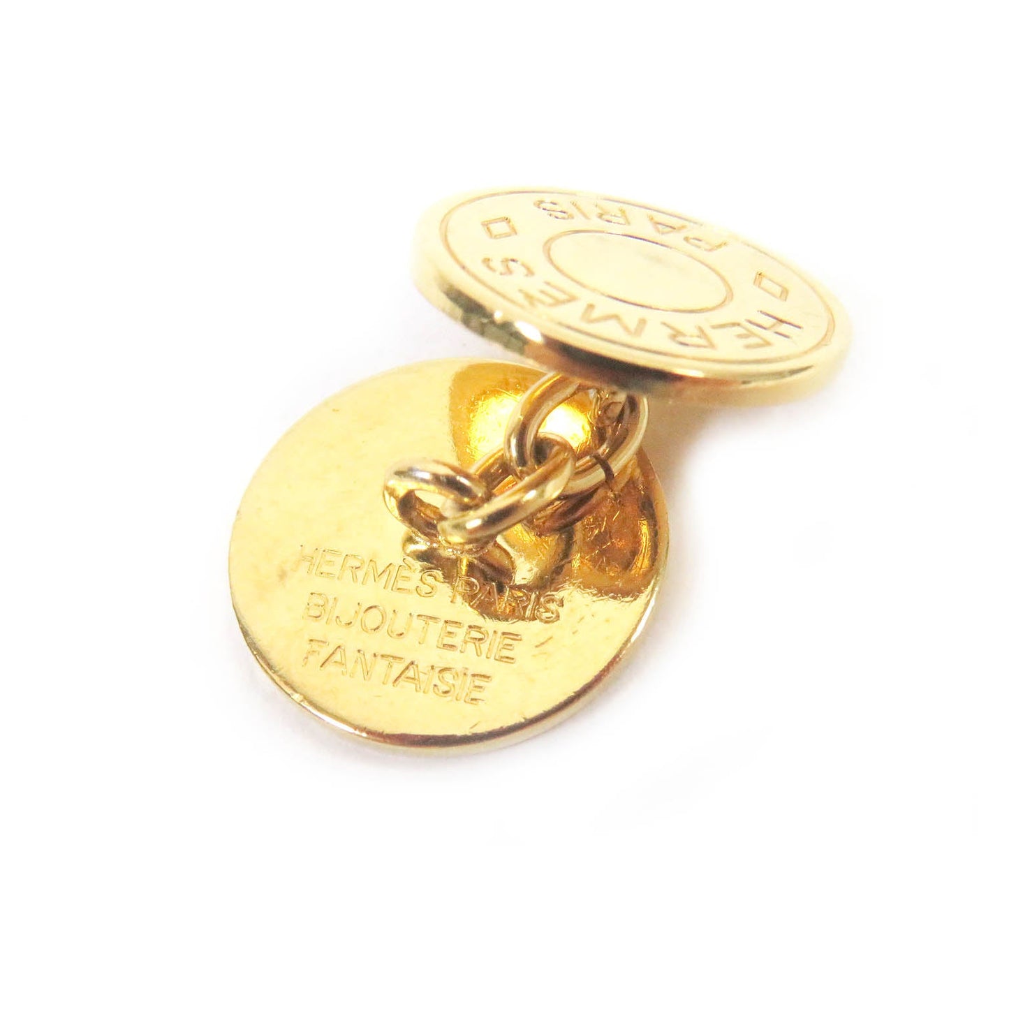 HERMES cuffs brass gold mens