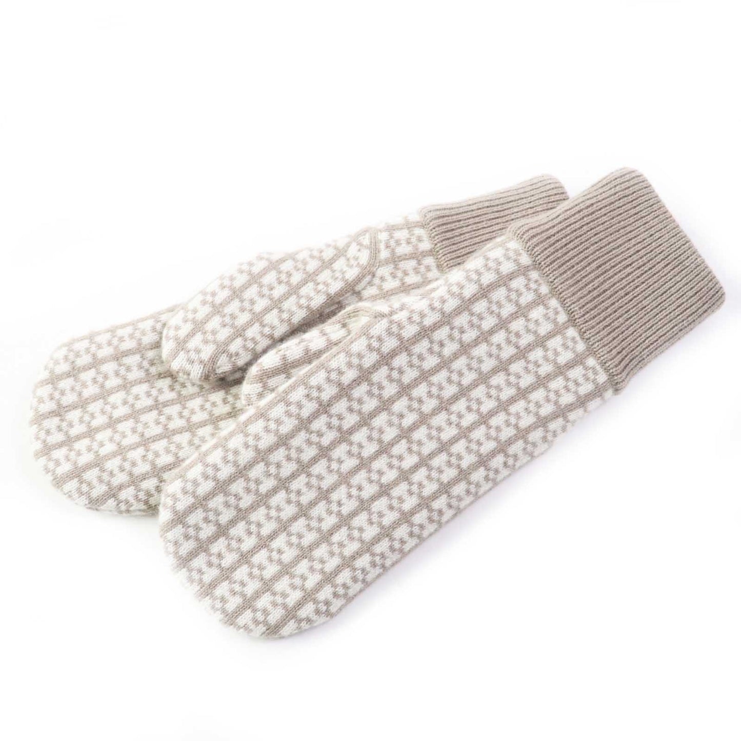 HERMES gloves Main: 100% cashmere Greige Ivory Hope Women S