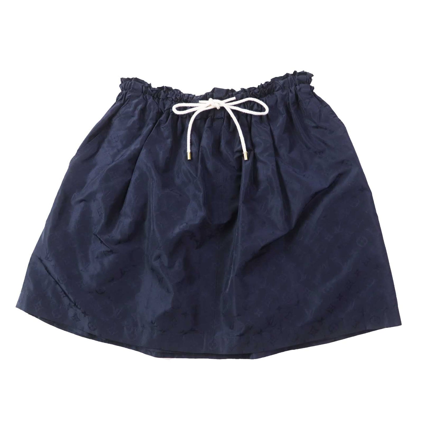 LOUIS VUITTON flare skirt Outer: 53% polyester, Outer: 47% silk, Lining: 100% cotton Navy Women 34