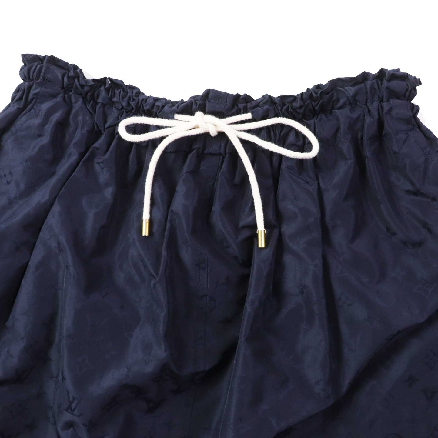 LOUIS VUITTON flare skirt Outer: 53% polyester, Outer: 47% silk, Lining: 100% cotton Navy Women 34