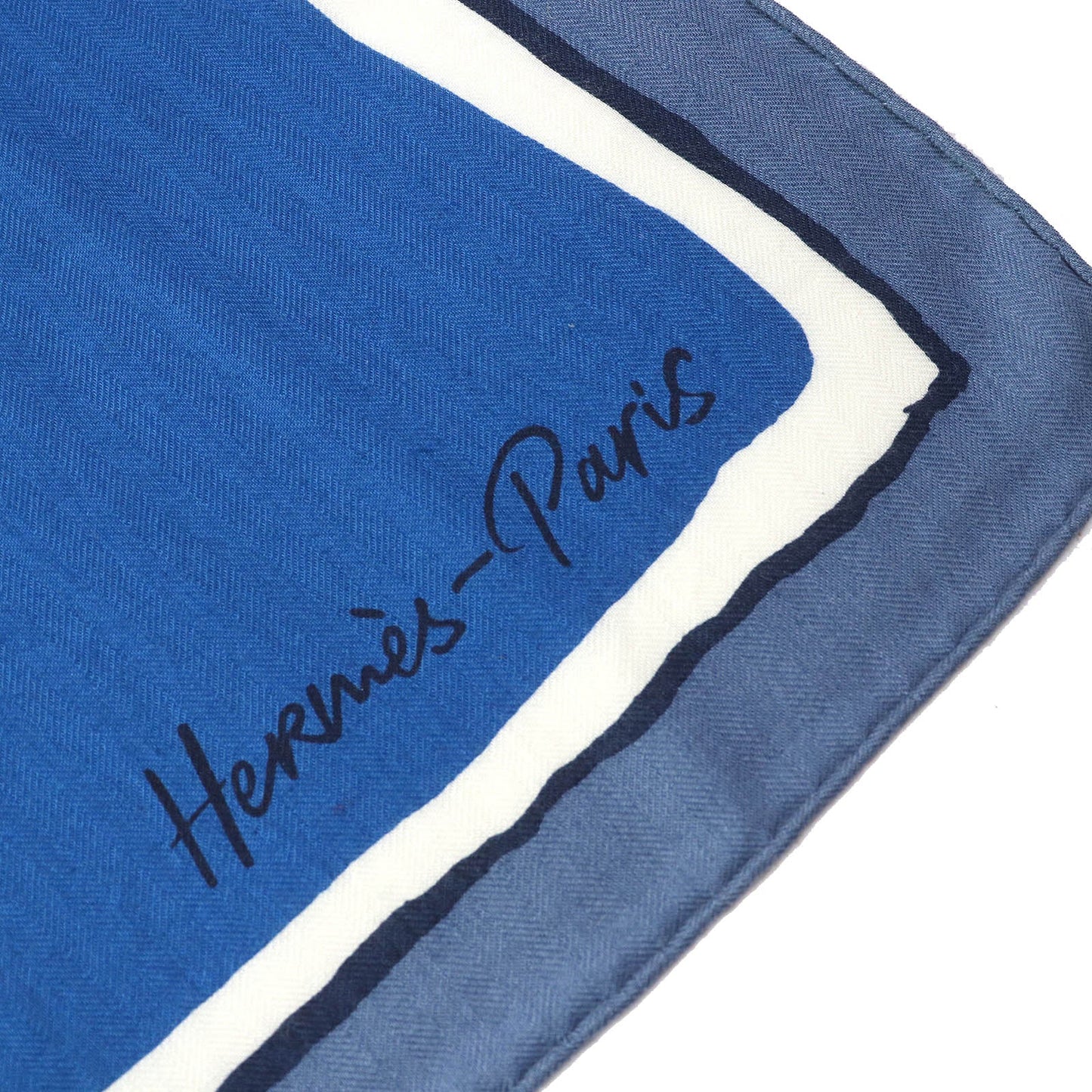 HERMES scarf Main: 70% cashmere, Main: 30% silk blue Libre Comme Pegase Women