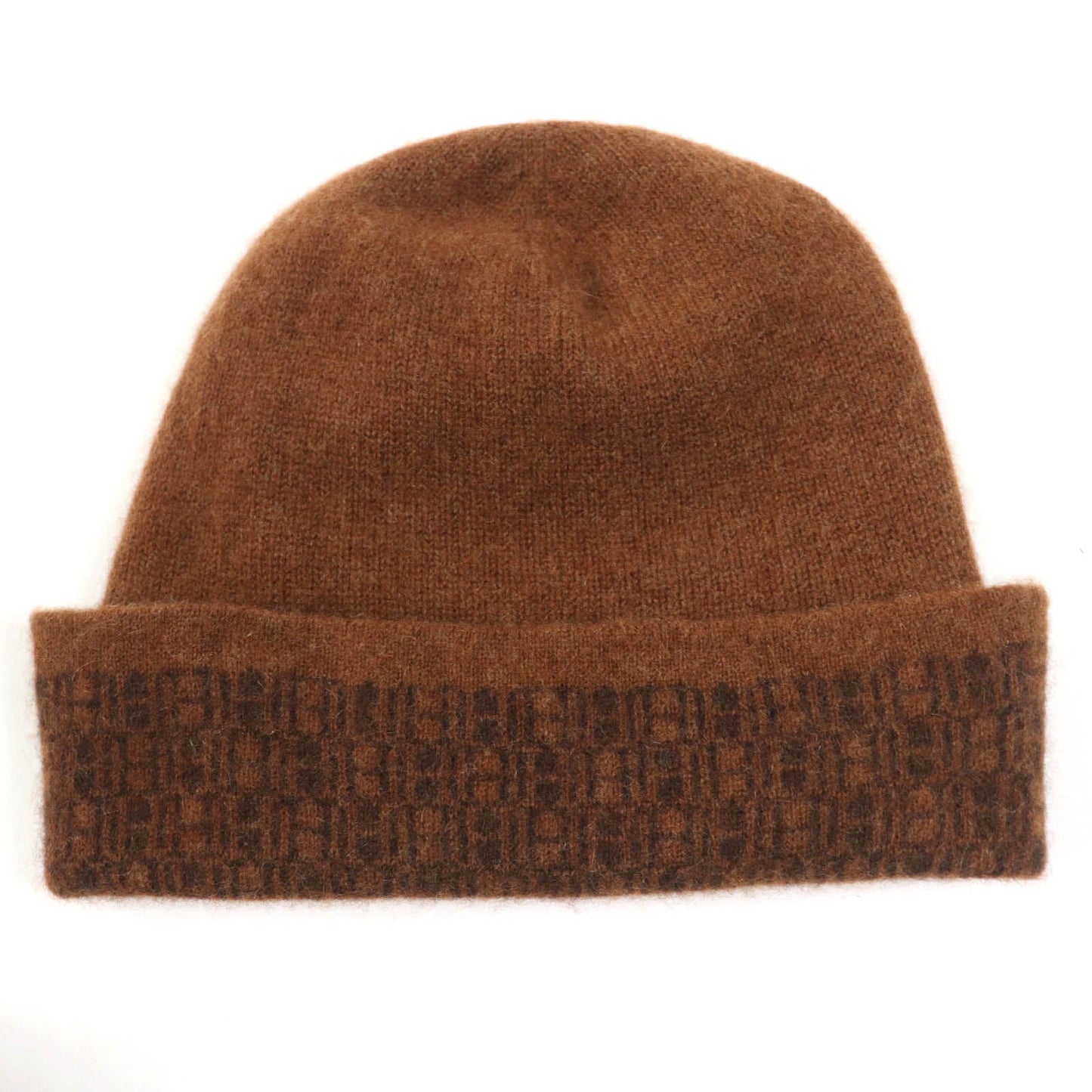 HERMES Knit cap Main: 100% cashmere Brown Women