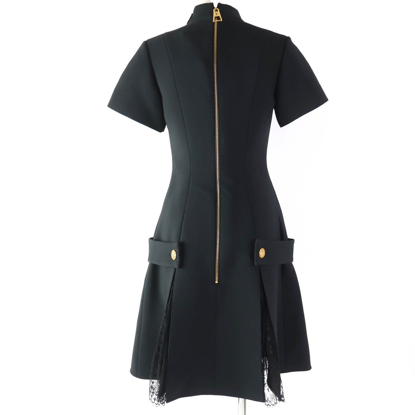 LOUIS VUITTON one piece Main: 68% wool, 29% silk, 2% nylon, 1% rayon, lining: 100% silk black Women 34