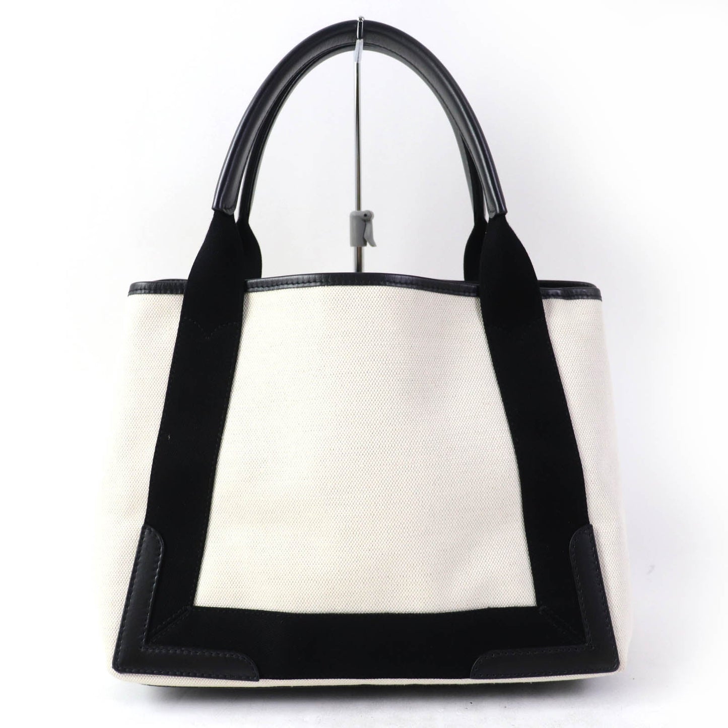 BALENCIAGA Handbag 339933 Main: Cotton canvas, calfskin beige Small cabas Women