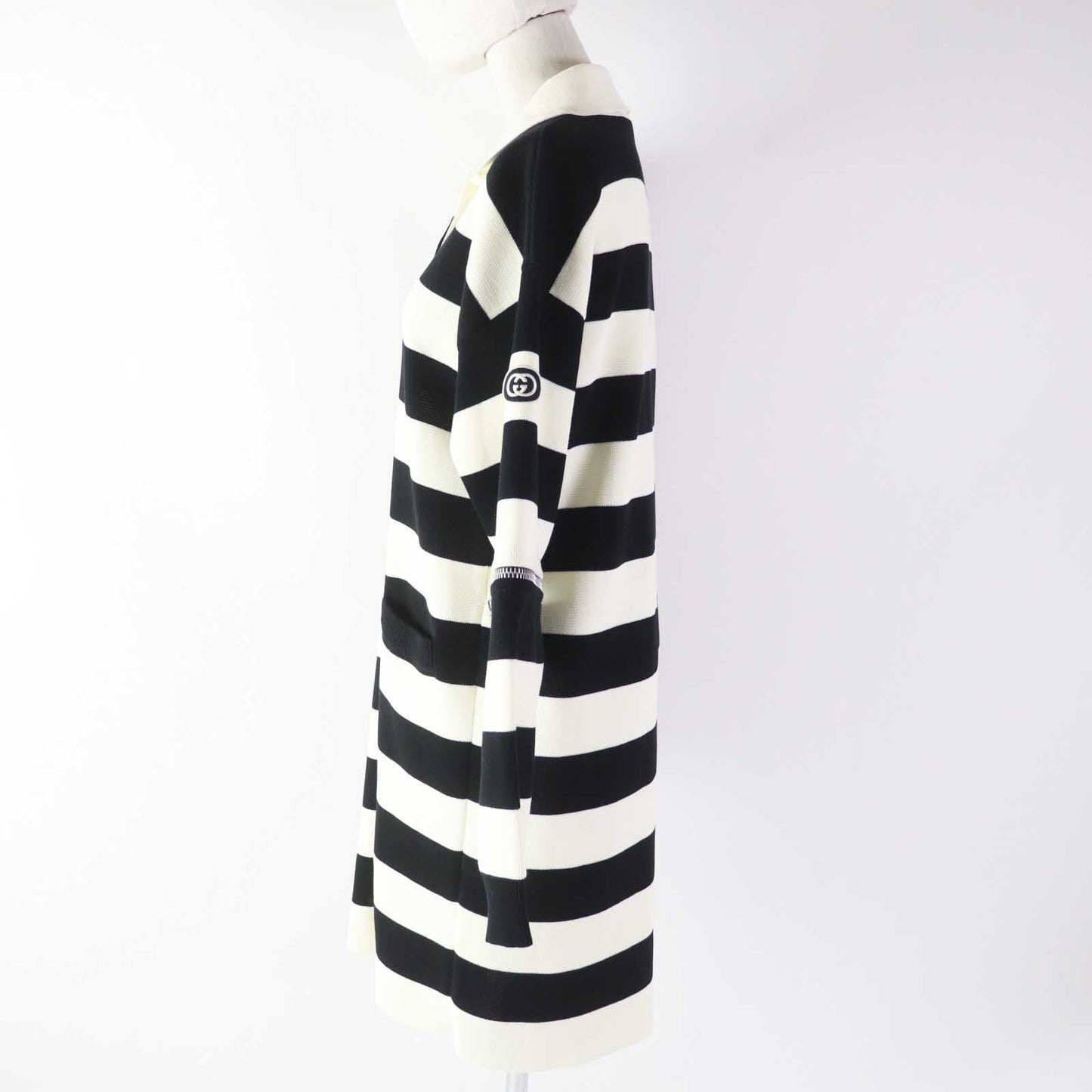 GUCCI one piece 731592 Outer: 100% cotton, Part: 94% cotton, Part: 5% nylon, Part: 1% polyurethane, Applique: 100% polyester White black Women S