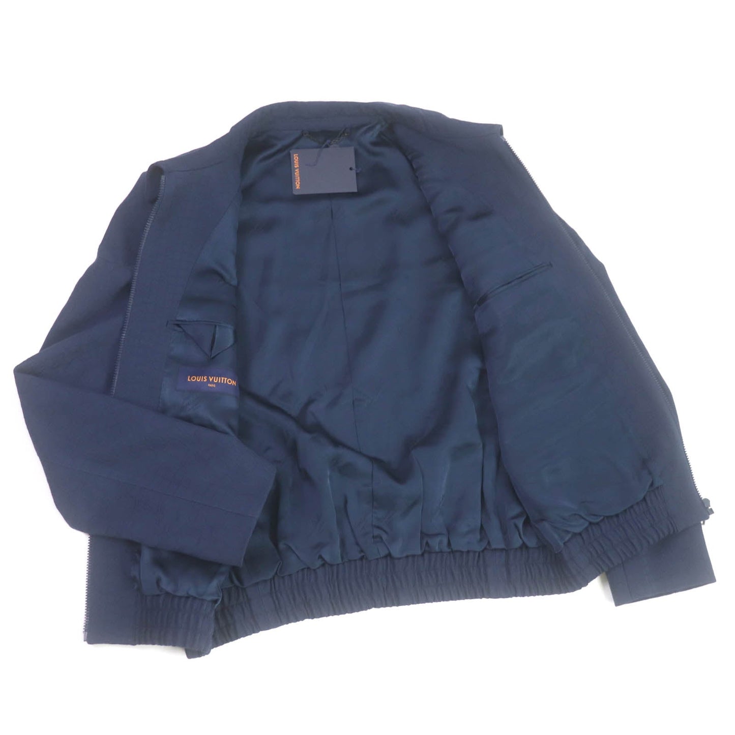 LOUIS VUITTON Blouson Outer: 100% wool, Lining: 35% acetate, Lining: 31% rayon, Lining: 24% cupra, Lining: 10% cotton Navy mens 50