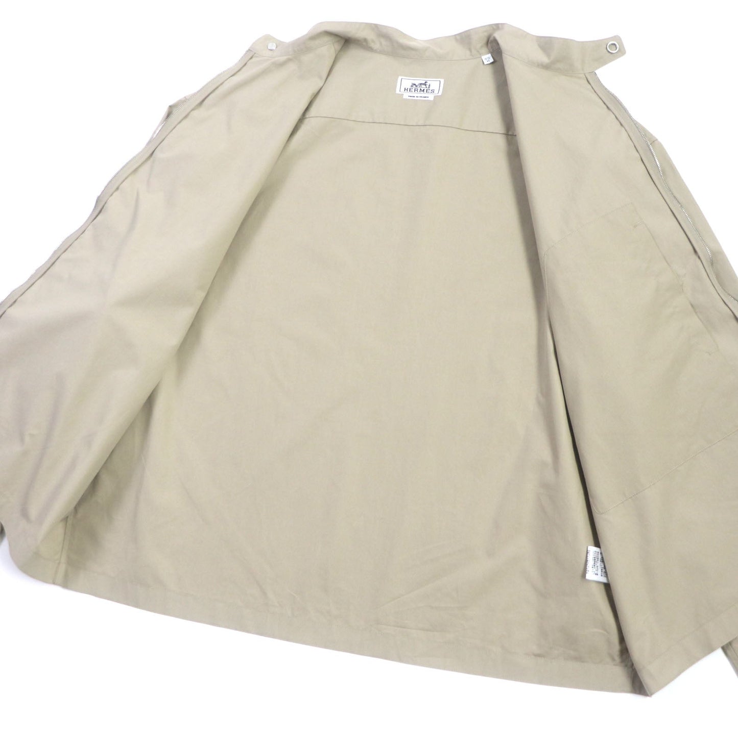 HERMES Blouson Main: 100% cotton beige mens 42