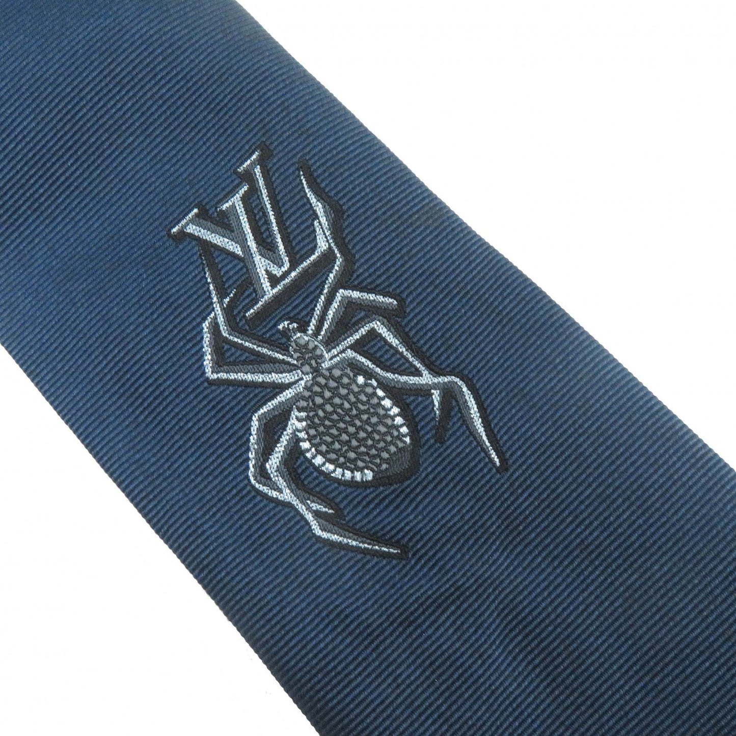 LOUIS VUITTON tie MP3422 Main: 97% silk, Main: 2% polyester, 1% polyamide Navy Cravate LV Spider mens