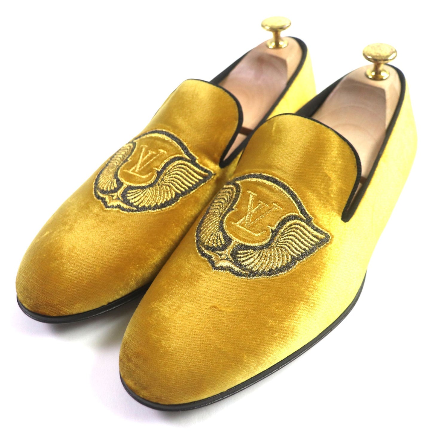 LOUIS VUITTON loafers Main: Velour yellow Auteuil line mens 6