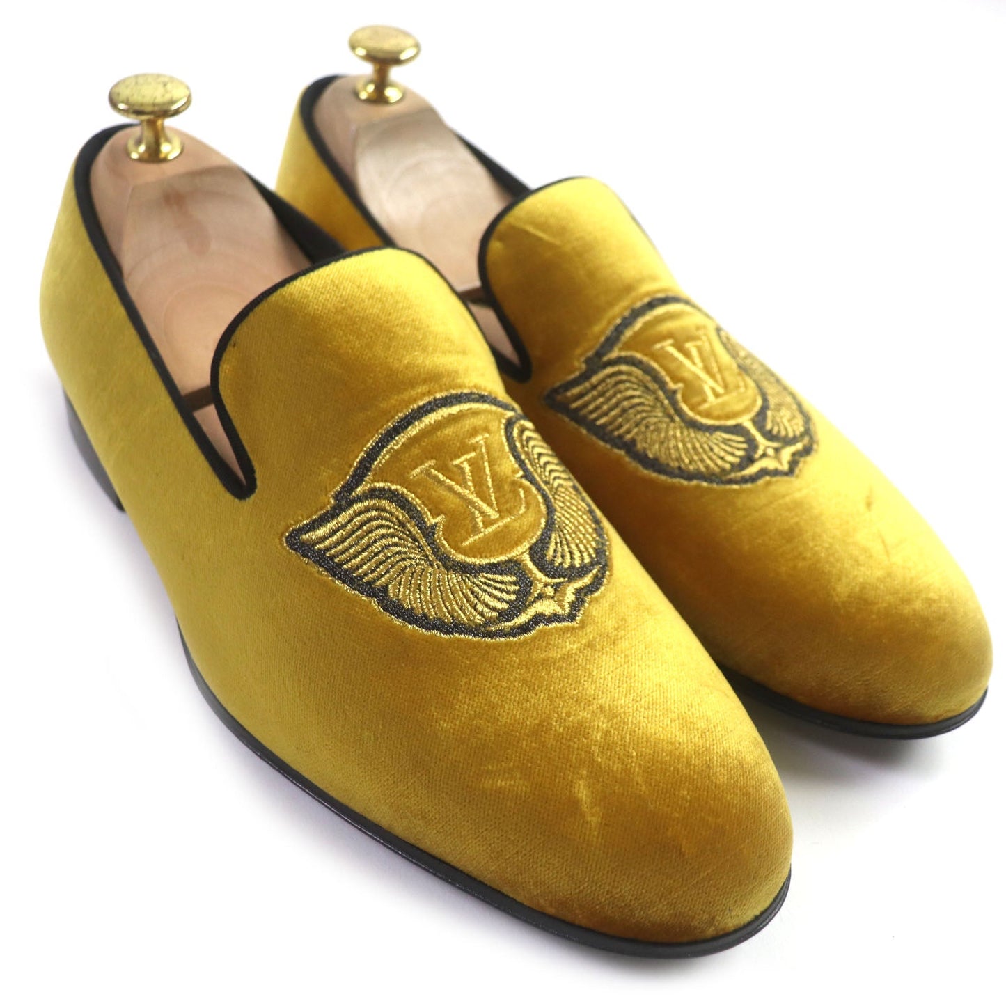 LOUIS VUITTON loafers Main: Velour yellow Auteuil line mens 6