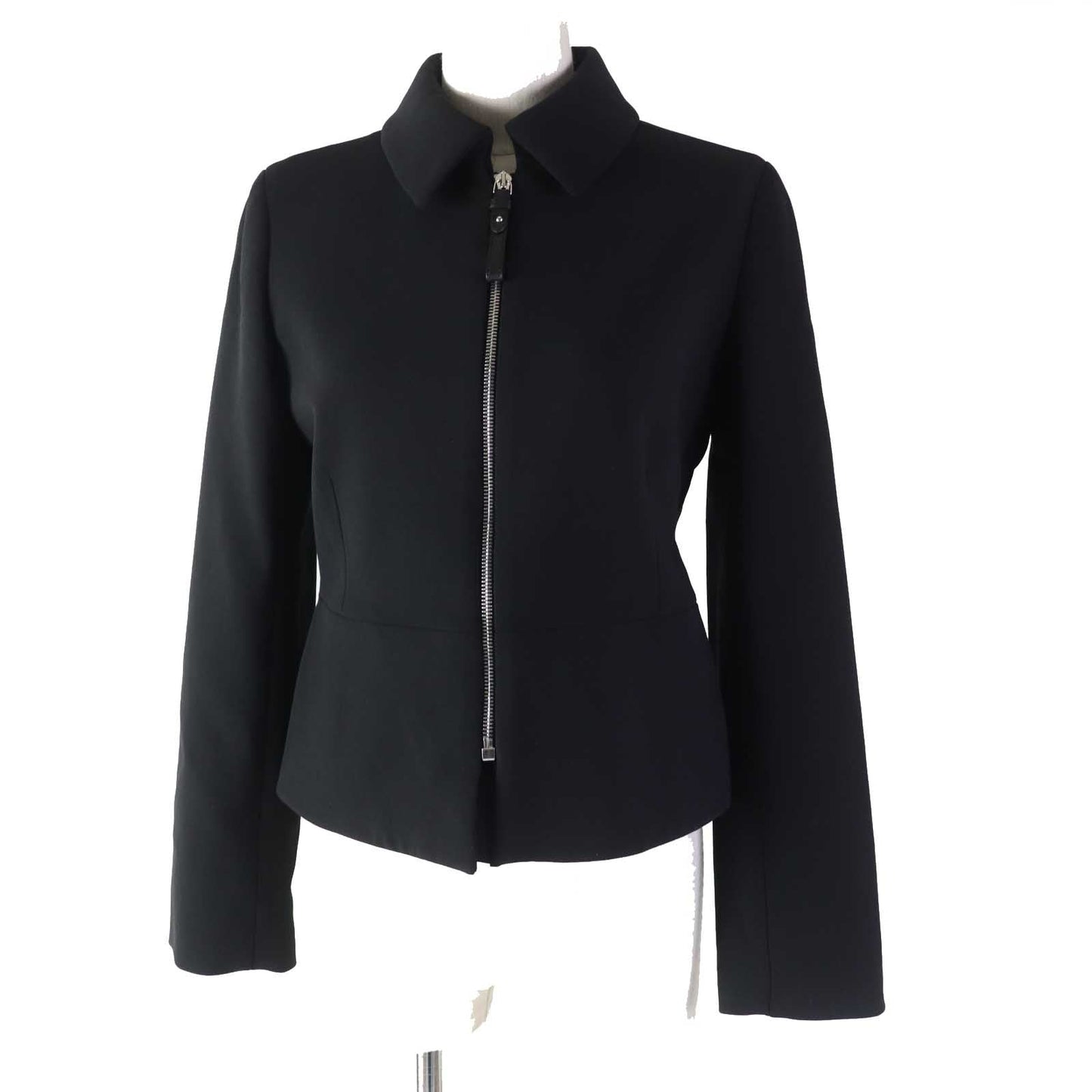 HERMES Nylon jacket 2H0203DM wool black Women 36