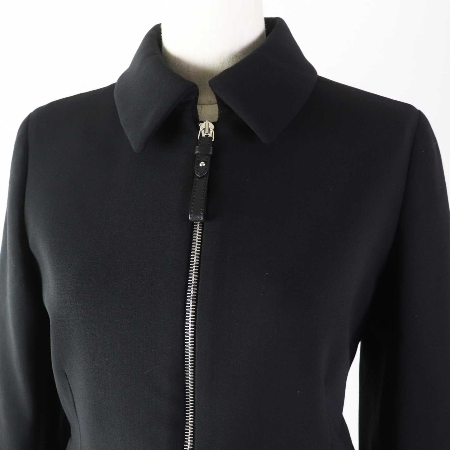 HERMES Nylon jacket 2H0203DM wool black Women 36