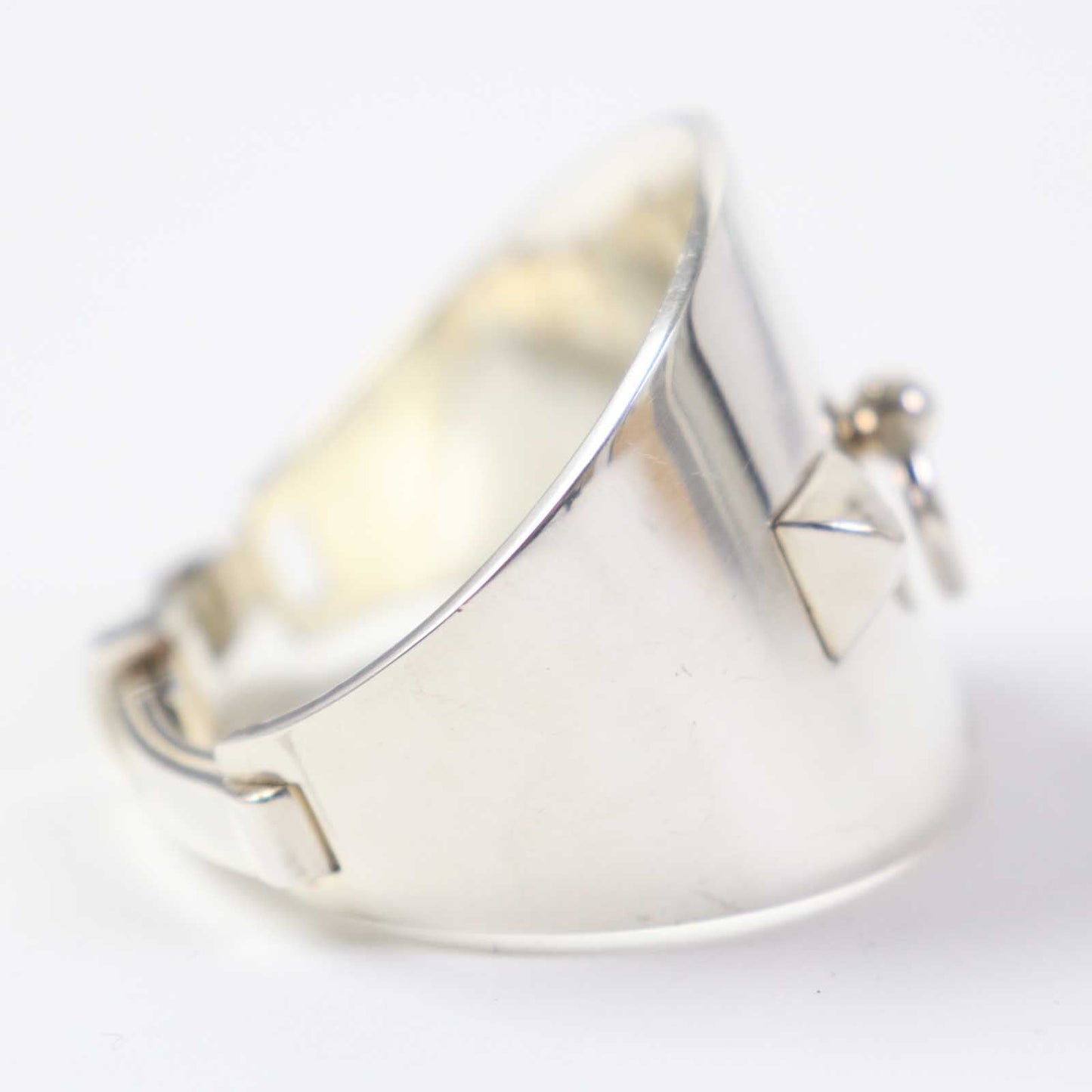 HERMES Bangle Main�FAG925 Silver Collier de Sian Rock Women