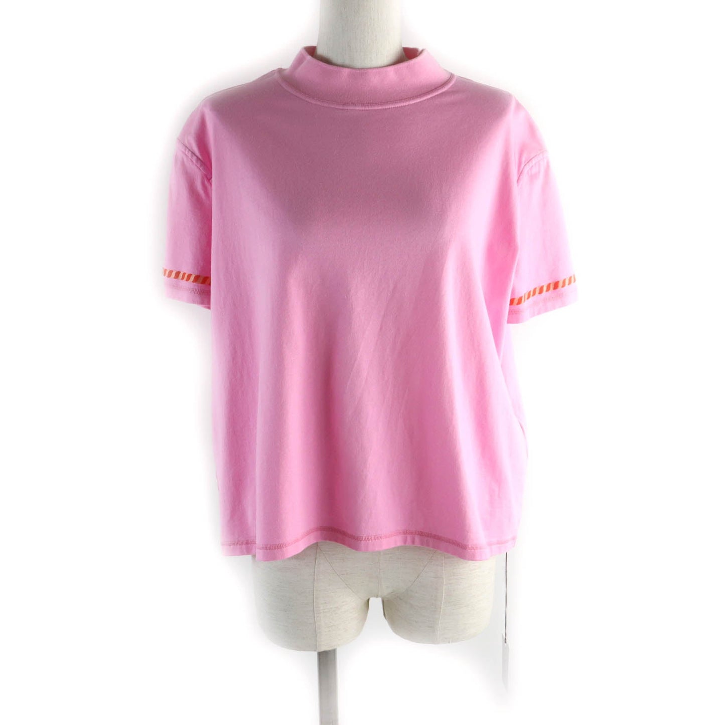 HERMES Short sleeve T-shirt 3E4621DL Main: 100% cotton, part: 72% cotton, part: 24% nylon, part: 4% polyurethane pink Canoe Women 36