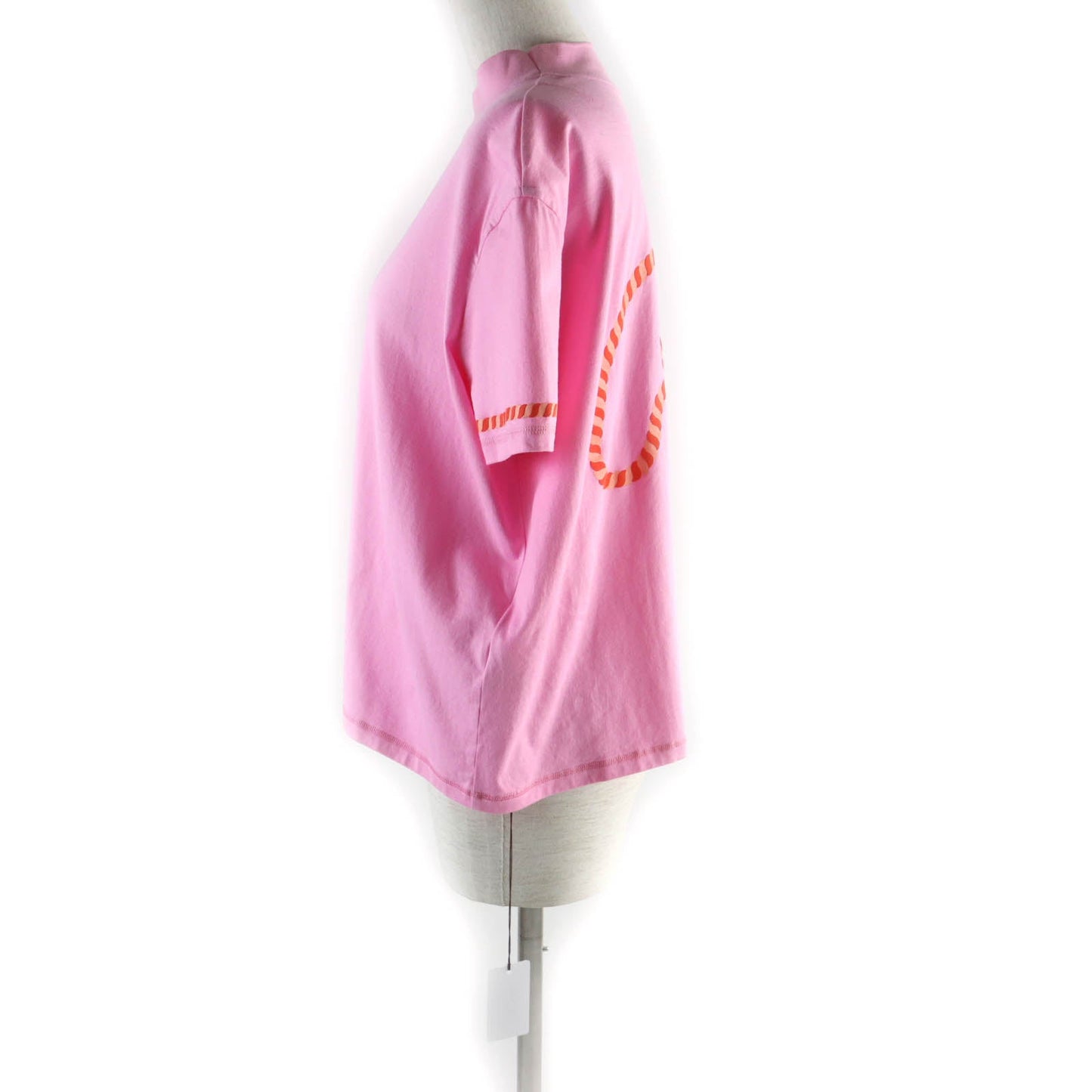 HERMES Short sleeve T-shirt 3E4621DL Main: 100% cotton, part: 72% cotton, part: 24% nylon, part: 4% polyurethane pink Canoe Women 36