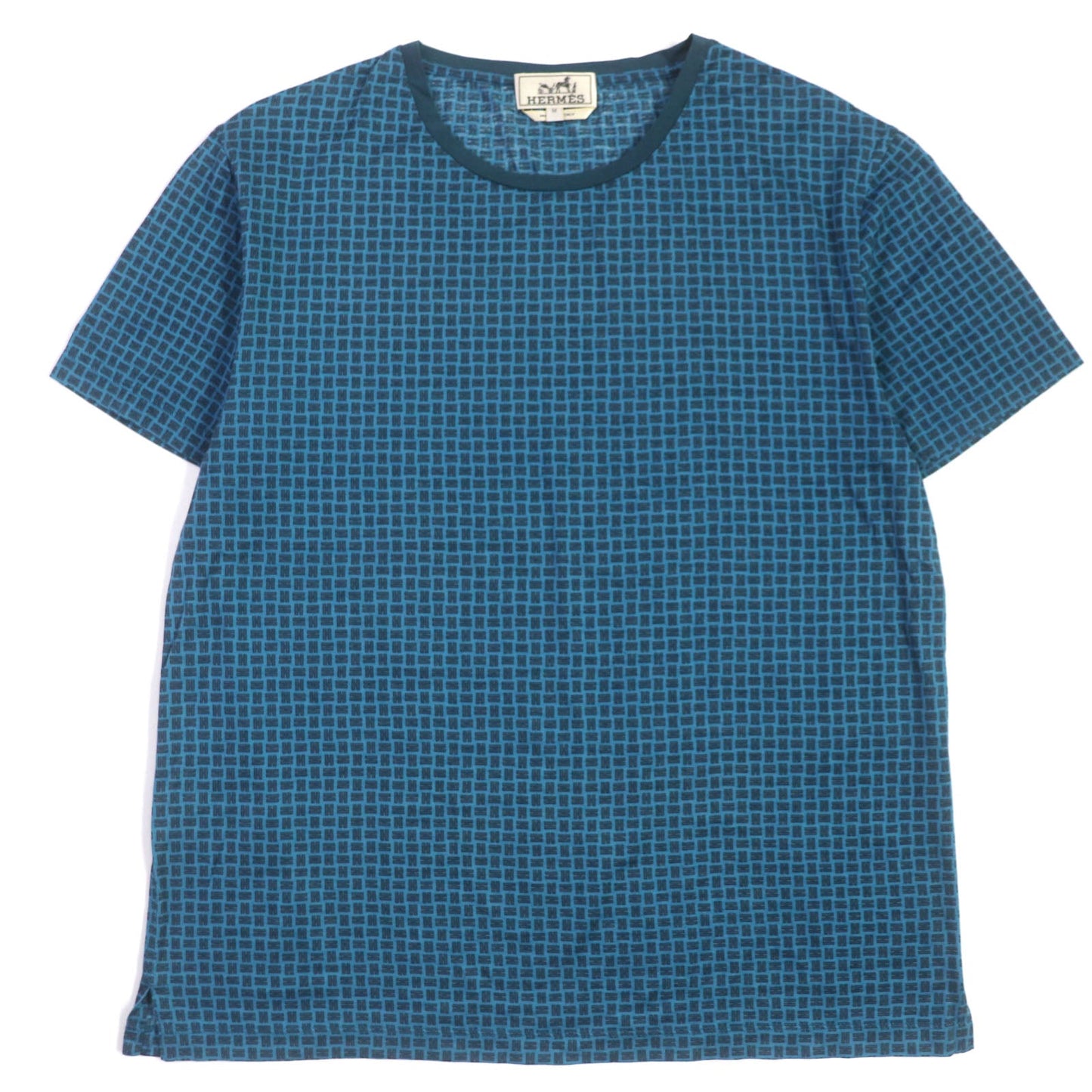 HERMES Short sleeve T-shirt Main: 100% cotton Blue type mens M