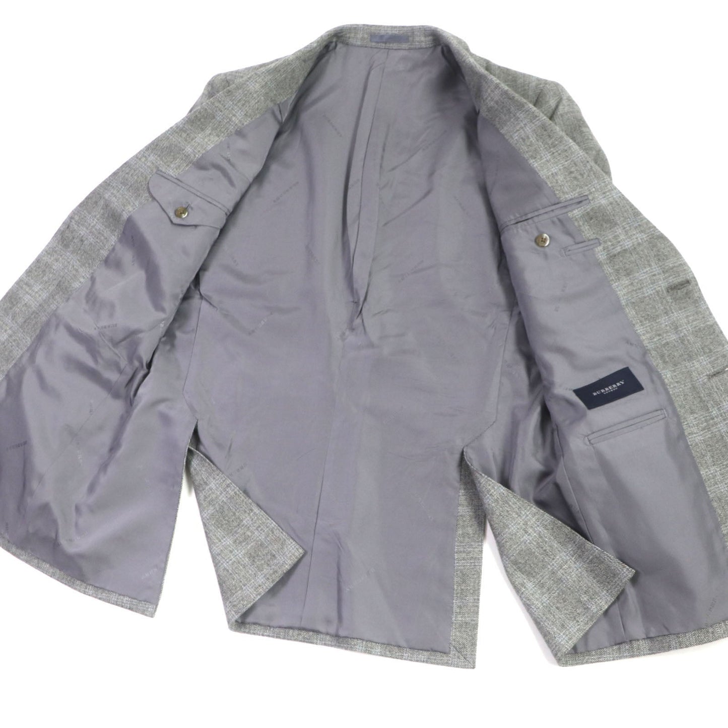 BURBERRY tailored jacket Outer: 100% cashmere, lining: cupra Light gray mens 98-88-175 AB6