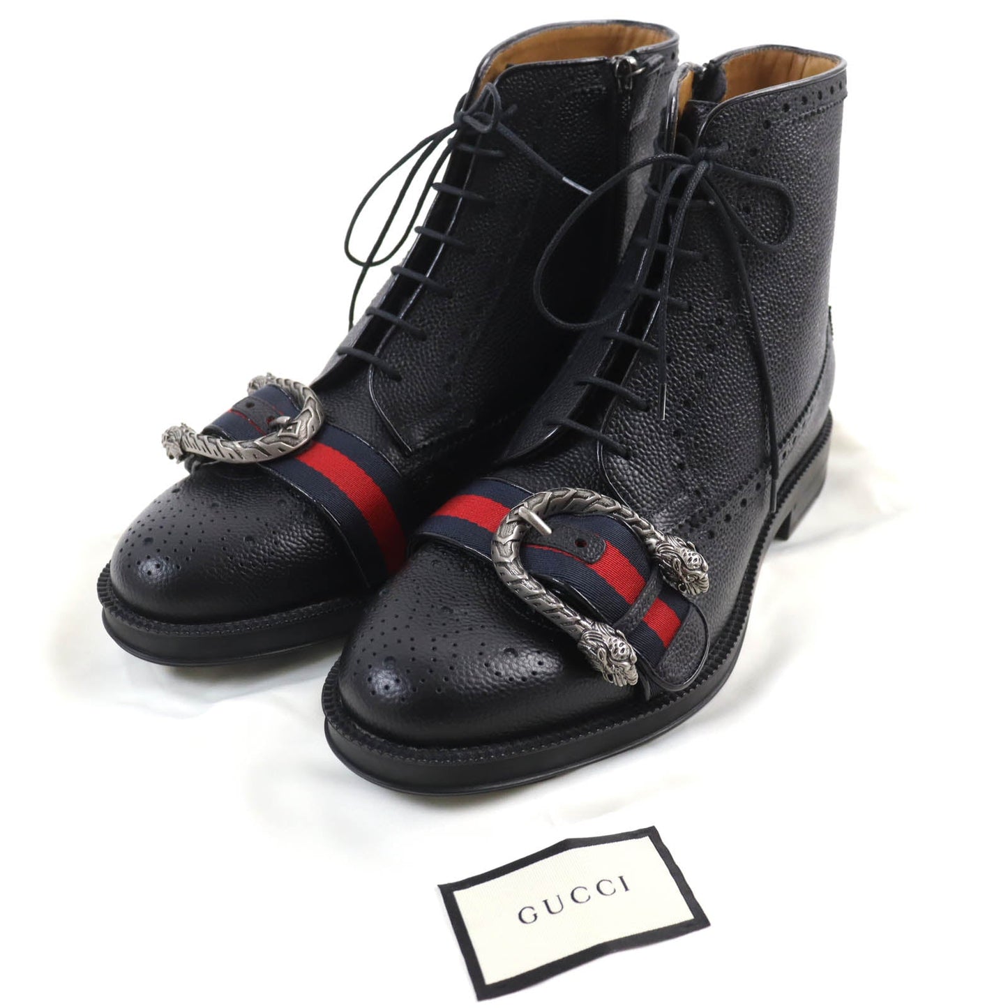 GUCCI boots 496250 Main: Leather black mens 7