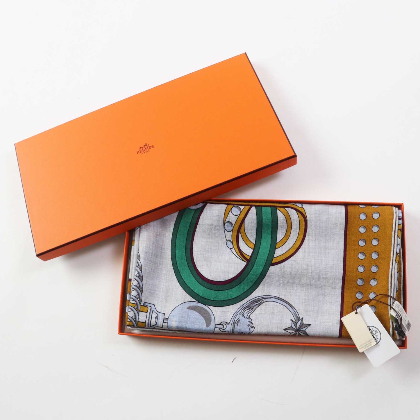 HERMES Stall Main: 70% cashmere, Main: 30% silk Multi Grand Tralala Carre140 Women