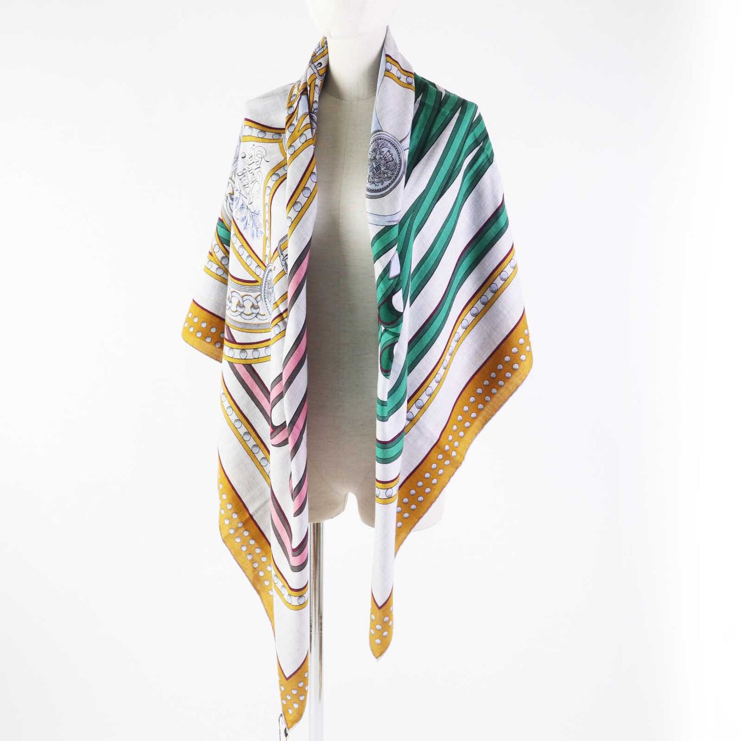 HERMES Stall Main: 70% cashmere, Main: 30% silk Multi Grand Tralala Carre140 Women