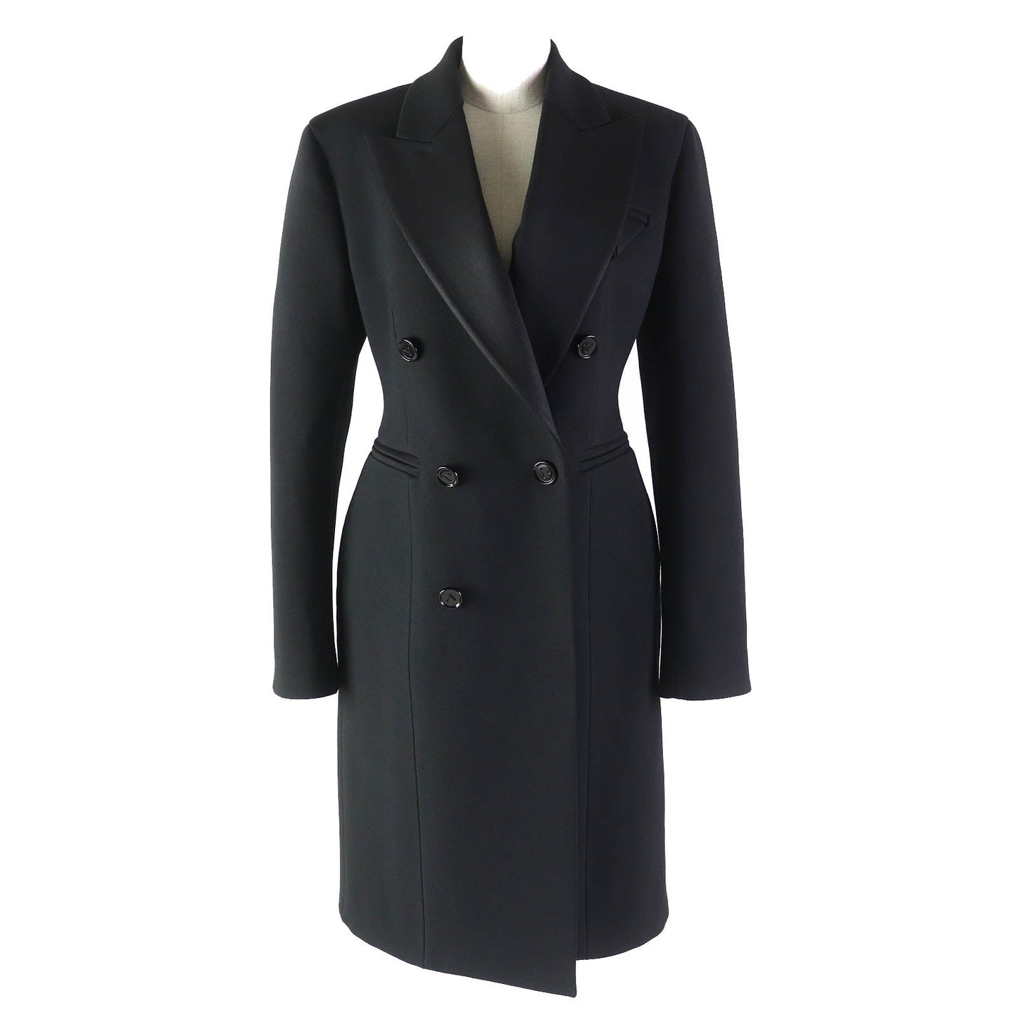 BOTTEGAVENETA coat 677498 Main: 63% acrylic, Main: 20% wool, Main: 16% polyester, Main: 1% polyurethane, Lining: 100% rayon, Collar: 98% wool, 2% polyurethane black Women 34