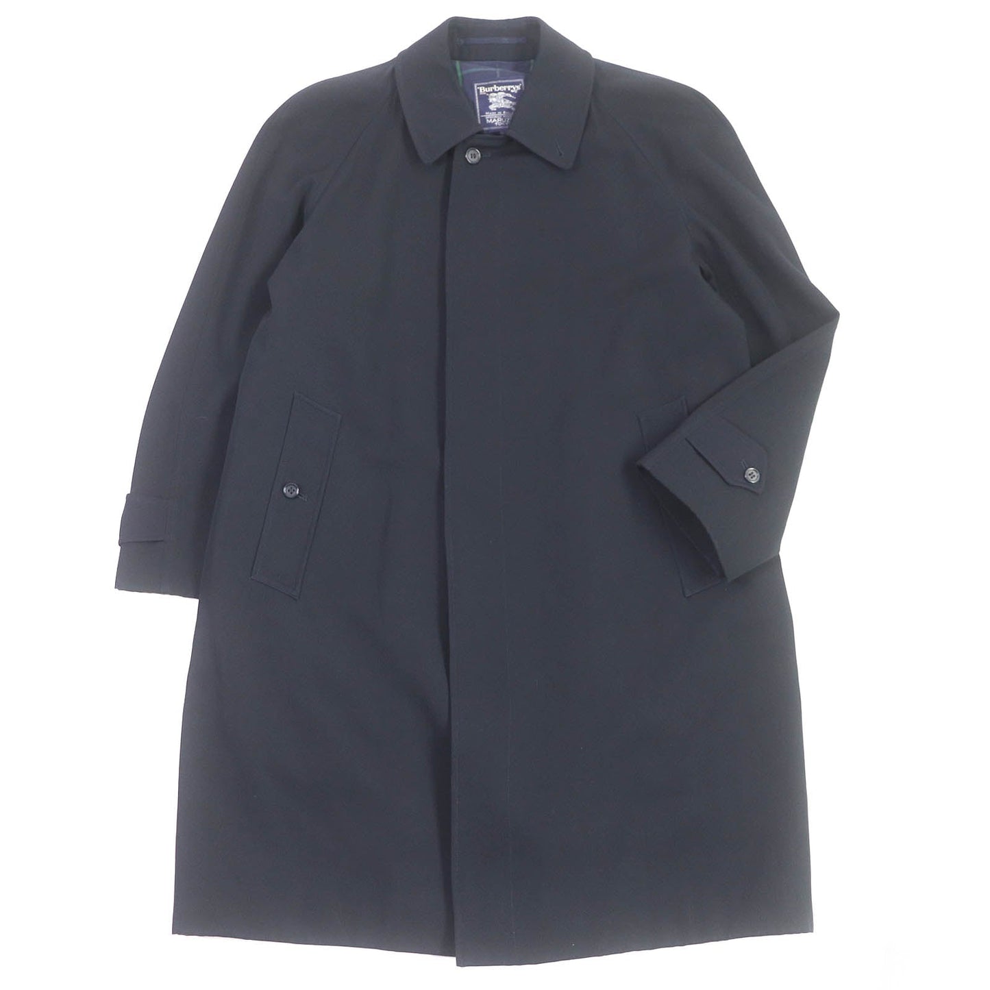 BURBERRY Stainless collar coat Outer material: 100% wool, Body lining: cotton, Sleeve lining: rayon Navy mens B89B