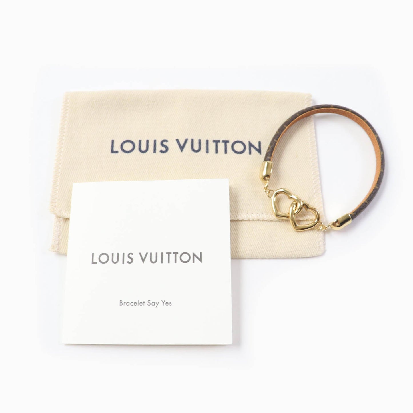 LOUIS VUITTON bracelet M6758 Main: Leather Brown Bracelet Say Yes Women 19
