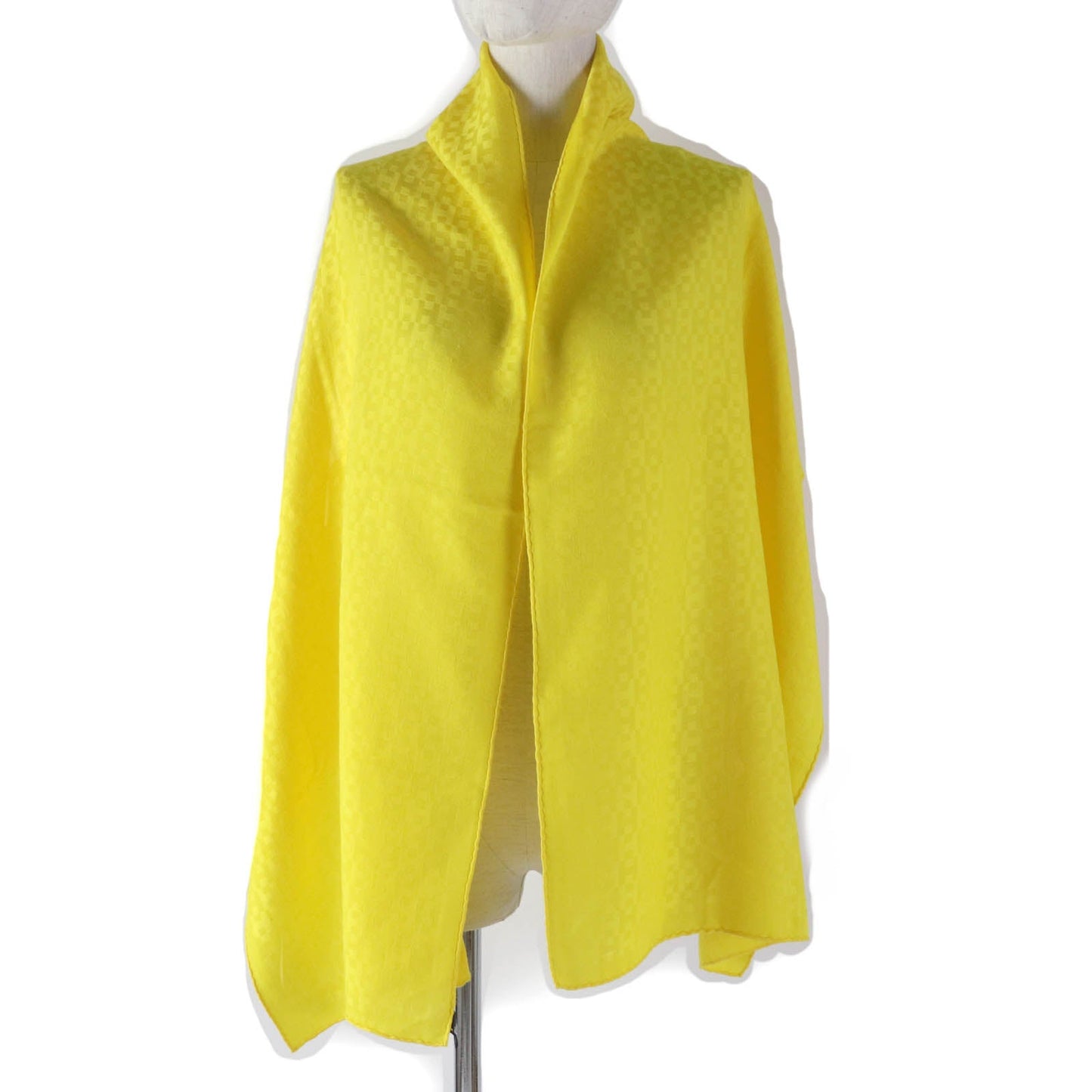 HERMES shawl Main: 70% cashmere, Main: 30% silk yellow mens
