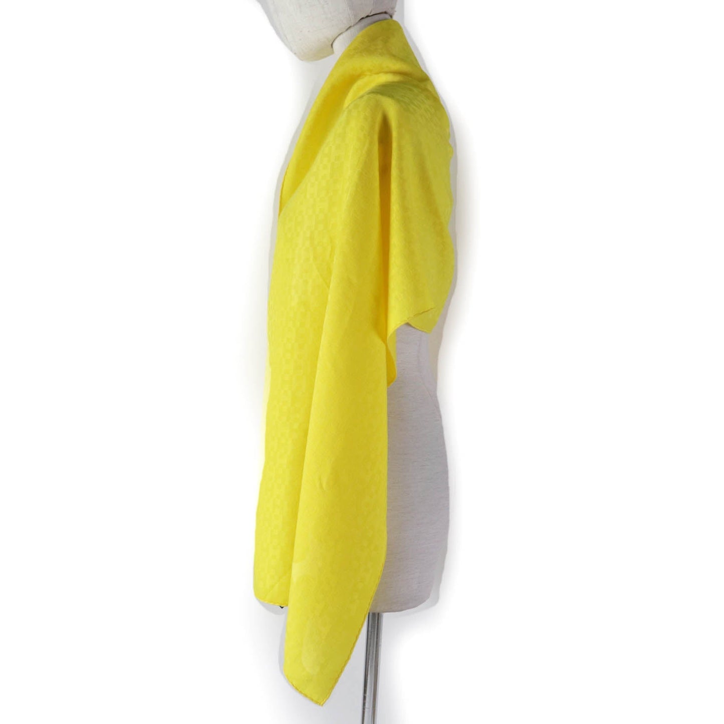 HERMES shawl Main: 70% cashmere, Main: 30% silk yellow mens