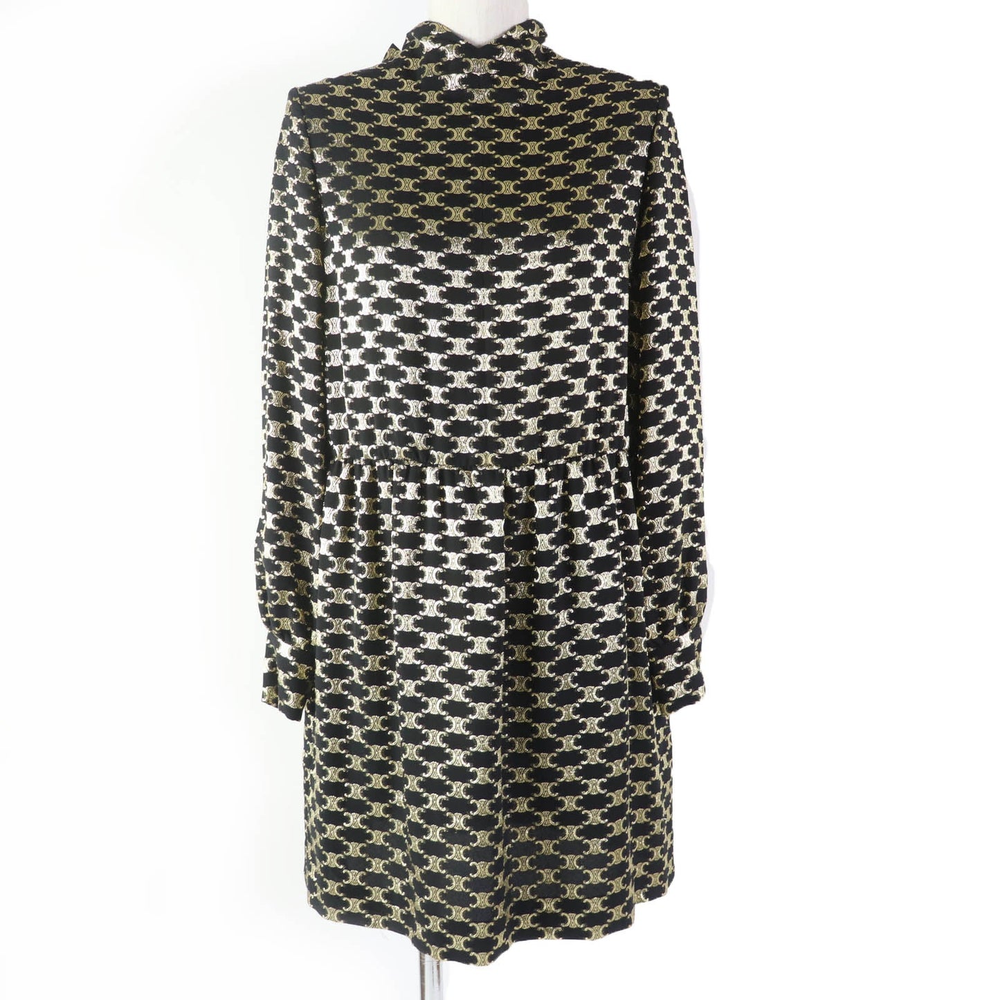 CELINE one piece 2R380805F Main: 67% silk, 33% metal fiber, Lining: 100% silk Black gold Women 34