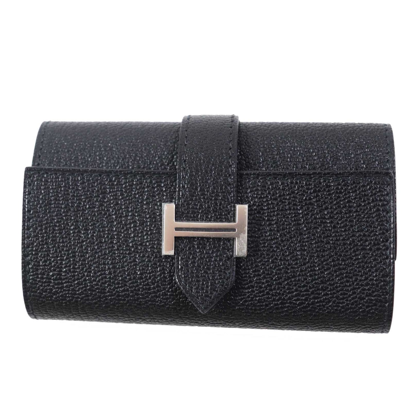 HERMES Key case Key holder  Shave black Bean Women