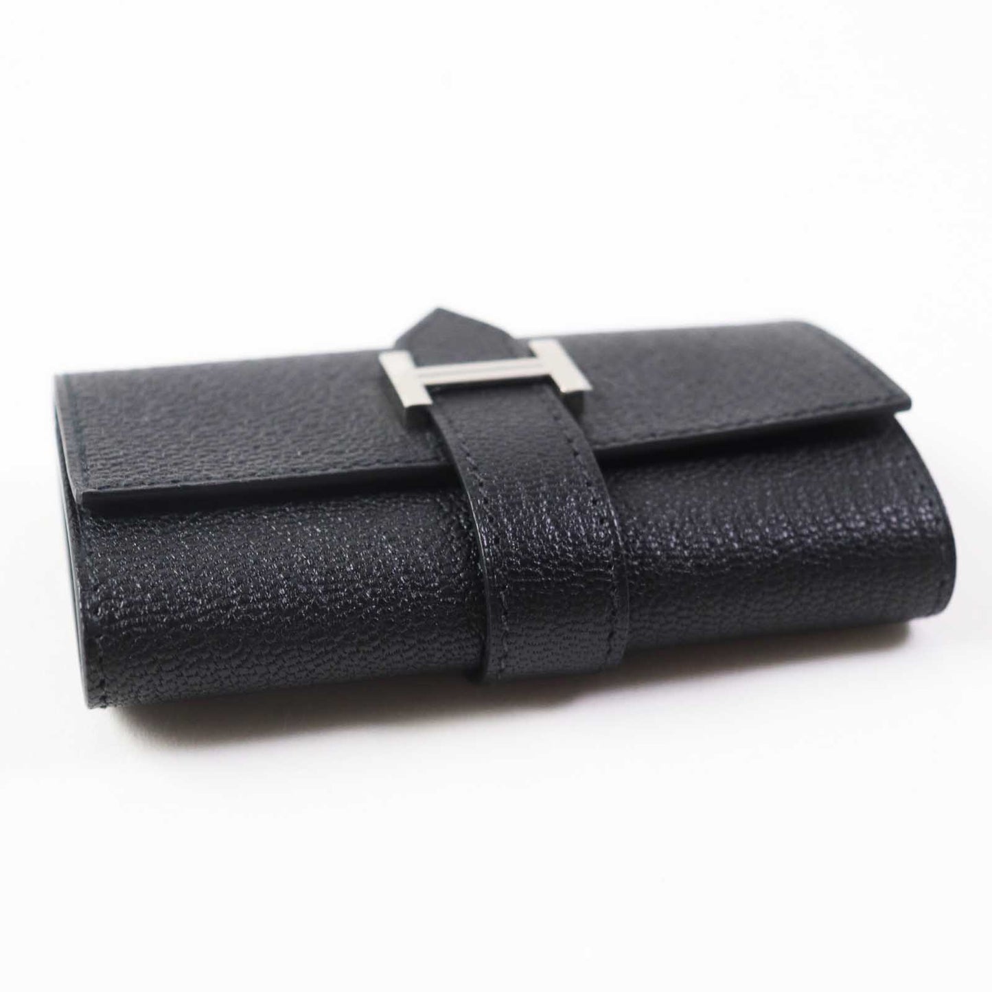 HERMES Key case Key holder  Shave black Bean Women