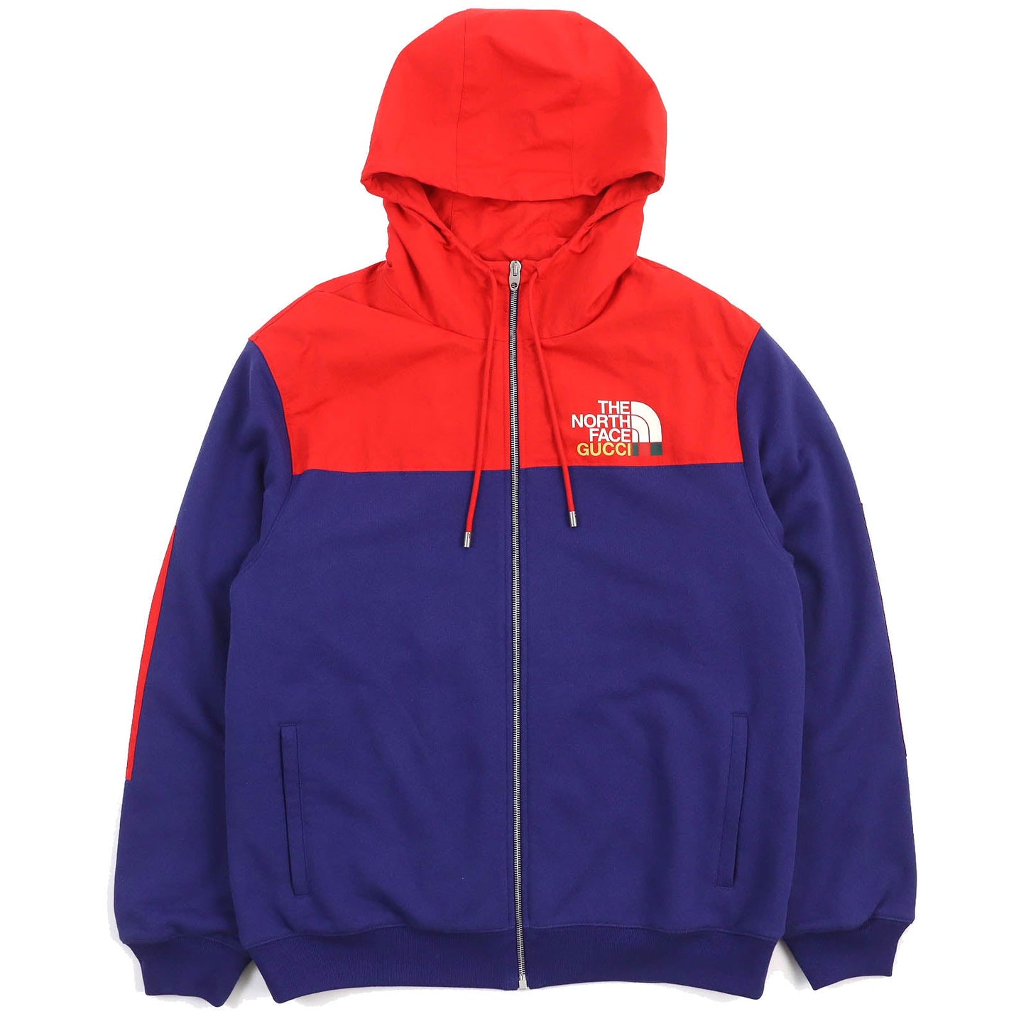 GUCCI Hoodie 671462 Main: 100% cotton, Main: 100% nylon, Lining: 100% polyester Blue red mens M