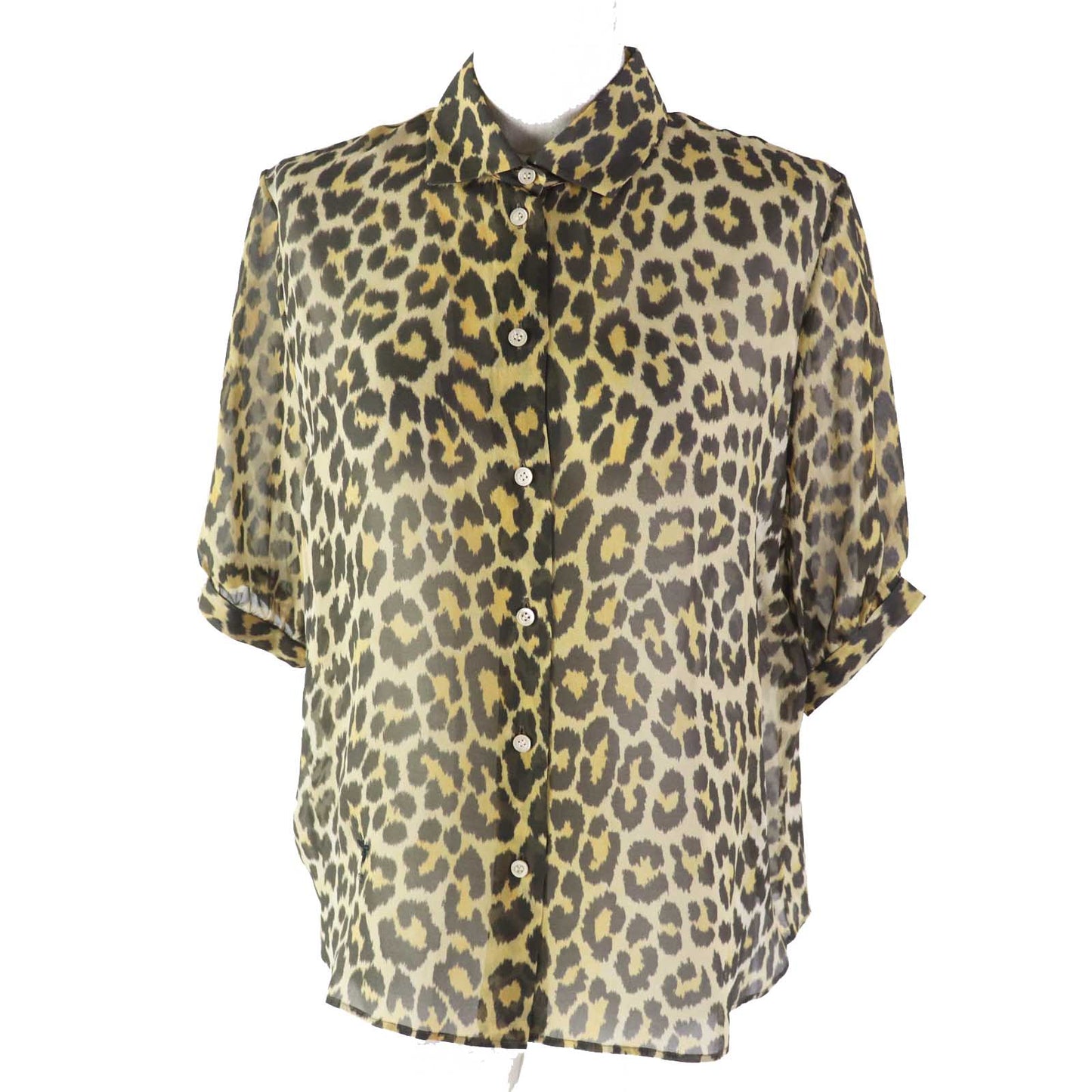 Christian Dior Short sleeve shirt 141B58A6676 Outer material: silk 100% Yellow beige type Women 40