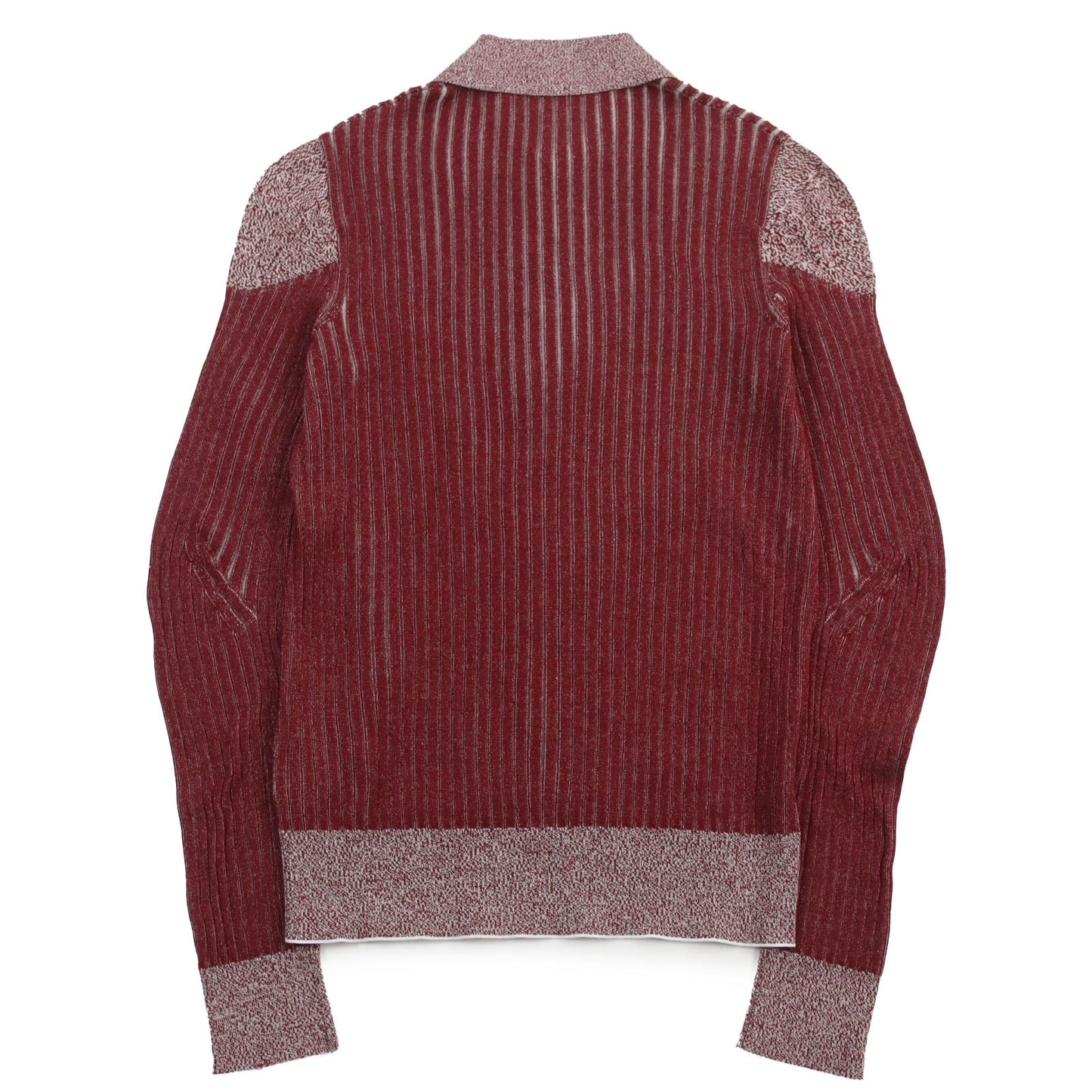 BOTTEGAVENETA Long sleeve polo shirt 728349 Main: 100% cotton, part: 88% cotton, part: 11% nylon, part: 1% polyurethane Red mens S
