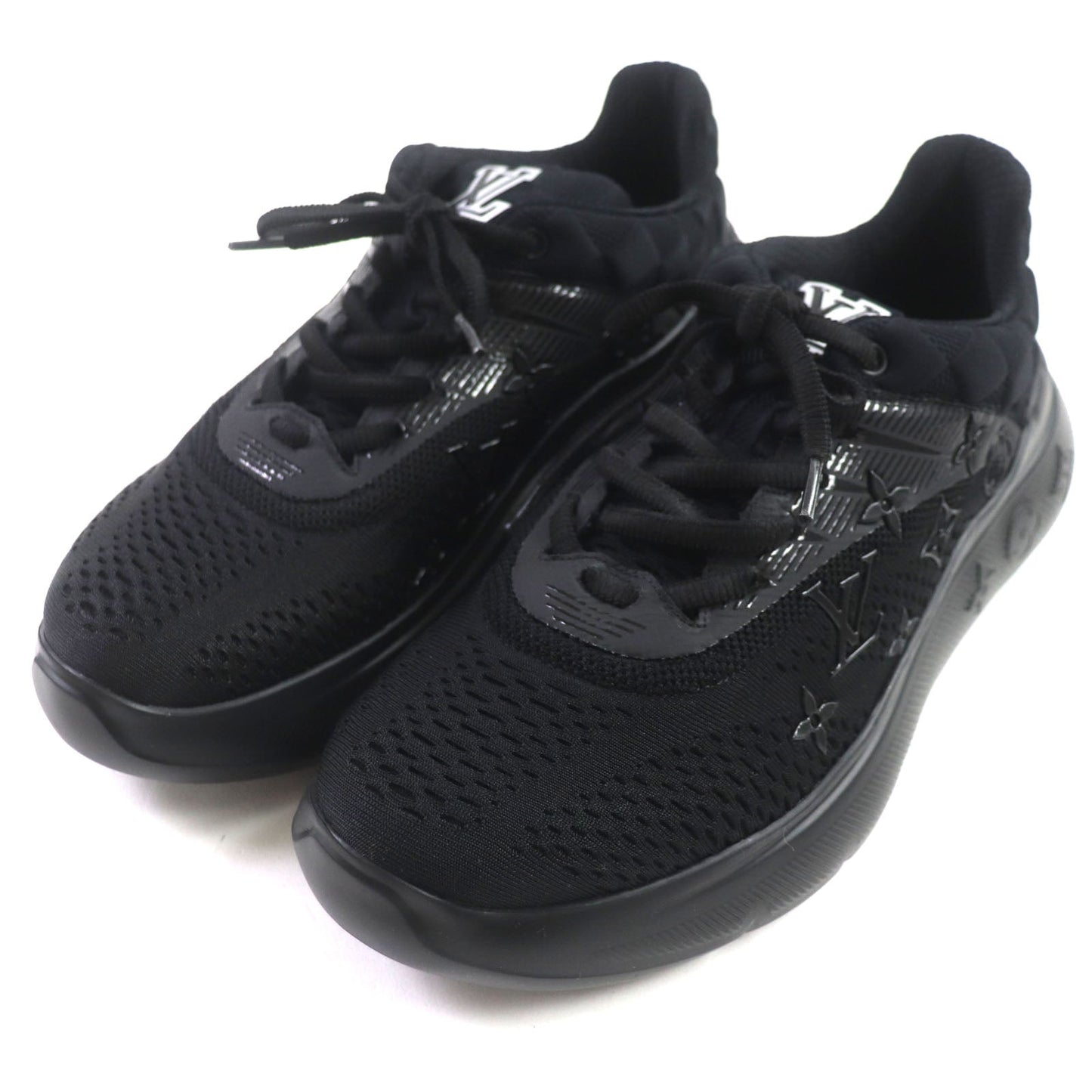 LOUIS VUITTON sneakers 1A9JRE Nylon black Monogram Damier Show Up Line mens 6