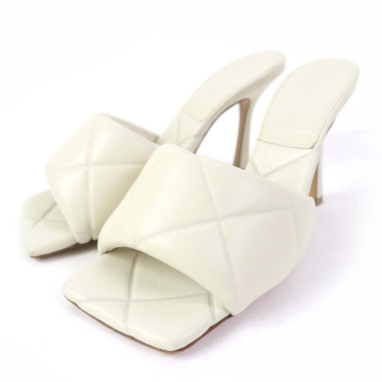 BOTTEGAVENETA Mule Main: Leather Ivory MAXI INTRECCIATO SANDALS LIDO Women 38