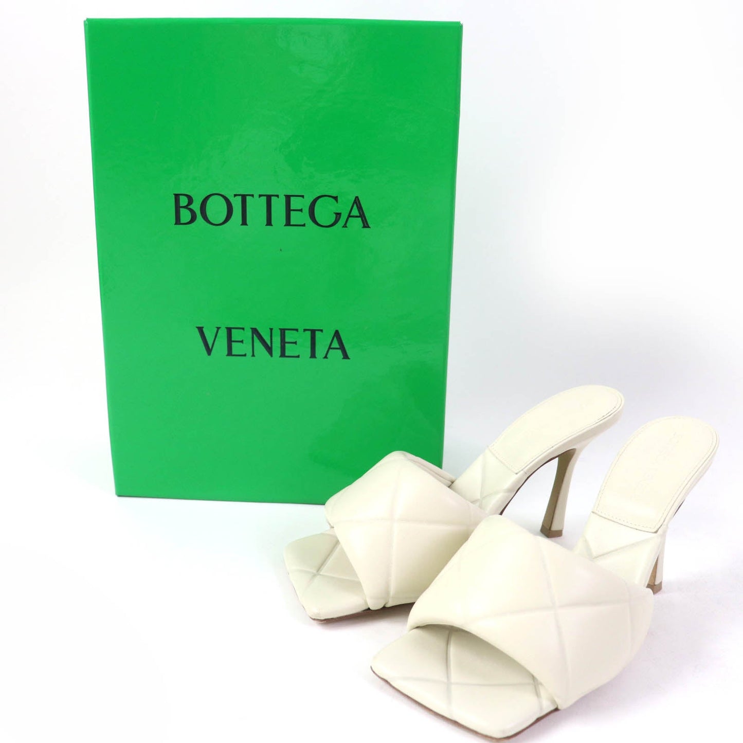 BOTTEGAVENETA Mule Main: Leather Ivory MAXI INTRECCIATO SANDALS LIDO Women 38