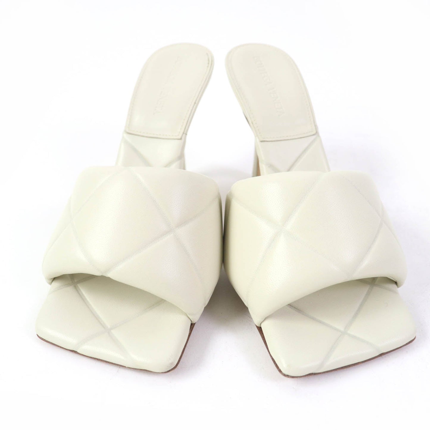 BOTTEGAVENETA Mule Main: Leather Ivory MAXI INTRECCIATO SANDALS LIDO Women 38