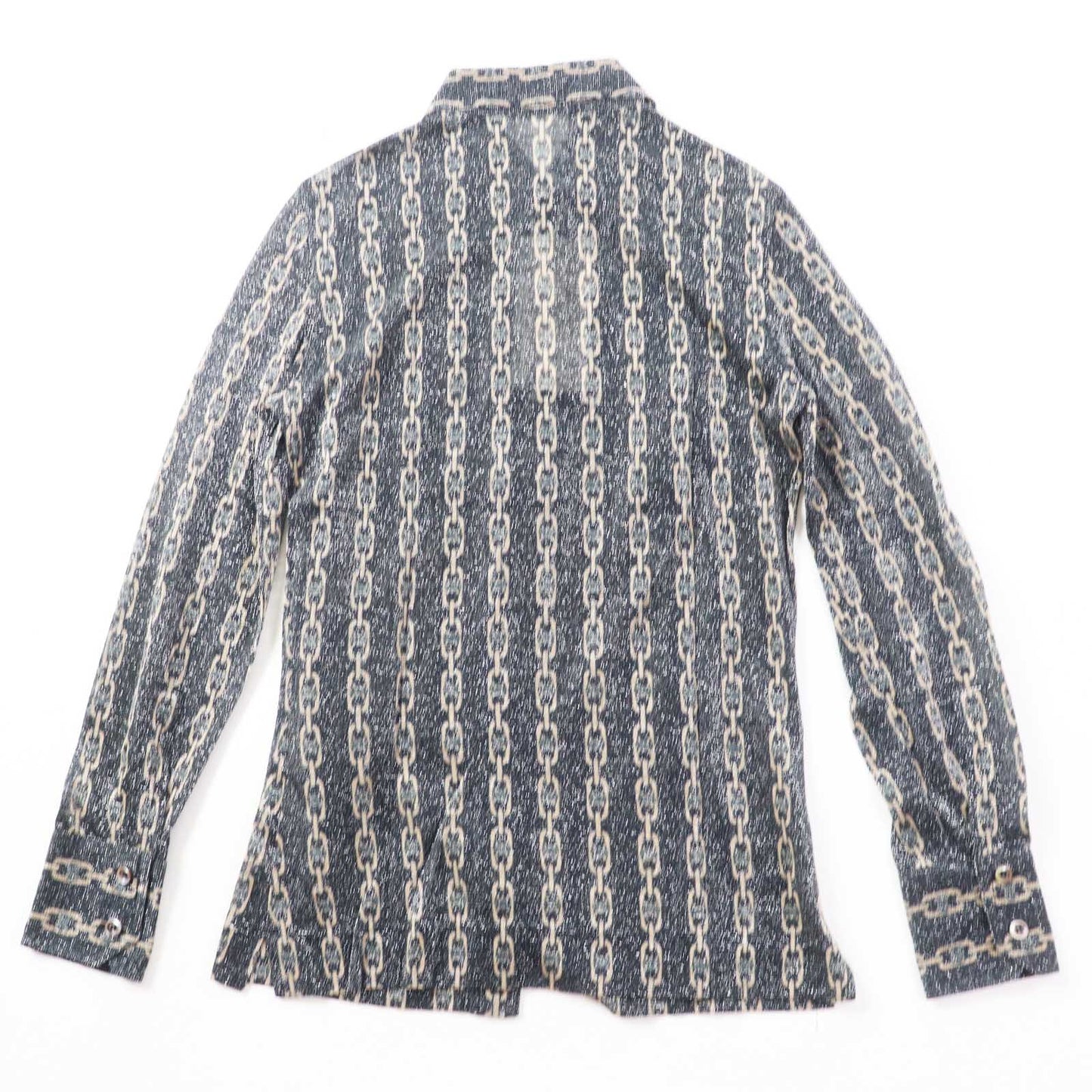CELINE Long sleeve shirt 50% glitter, 50% SINTETICA Black beige Women 38