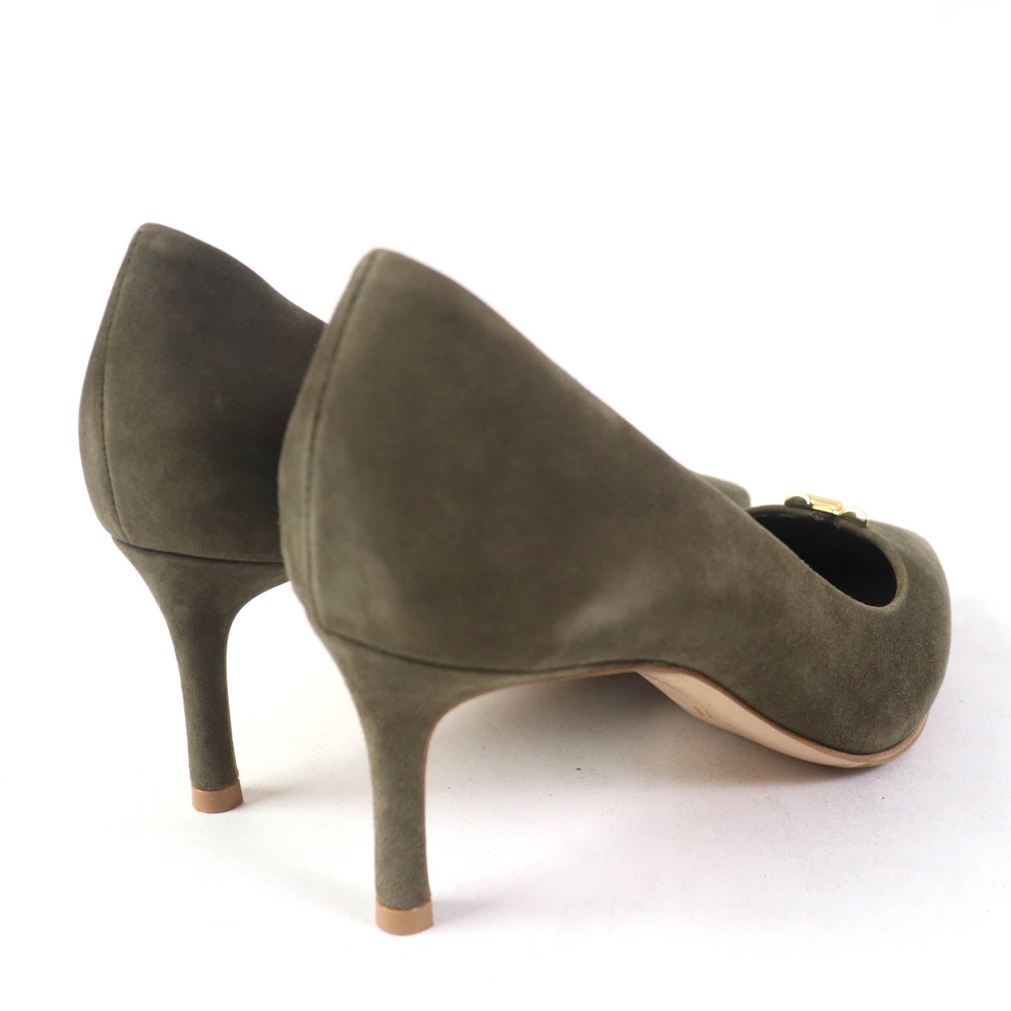 LOUIS VUITTON pumps Main: Suede leather khaki Heartbreaker Line Women 37