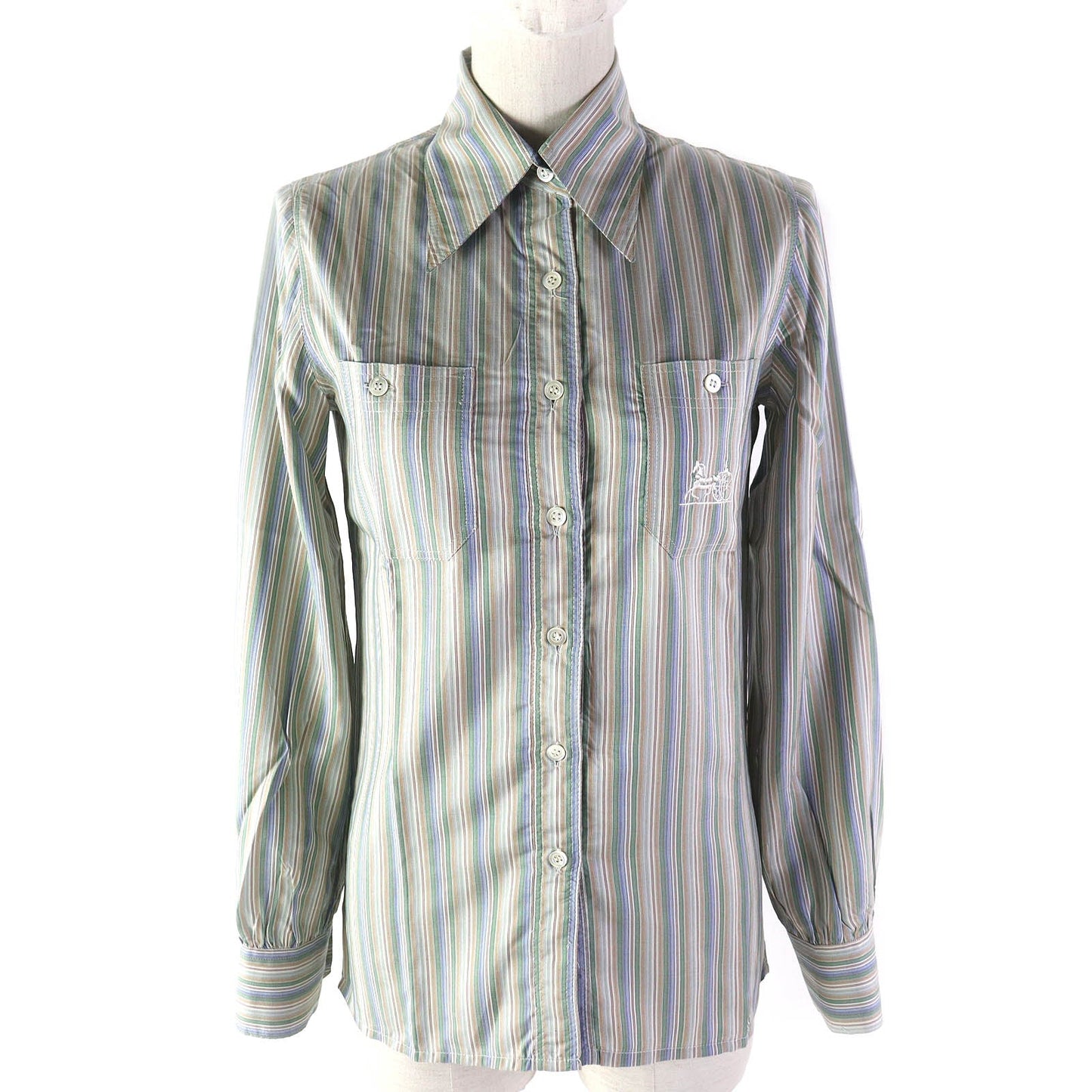 CELINE Long sleeve shirt Main: 100% silk multicolor Women 38