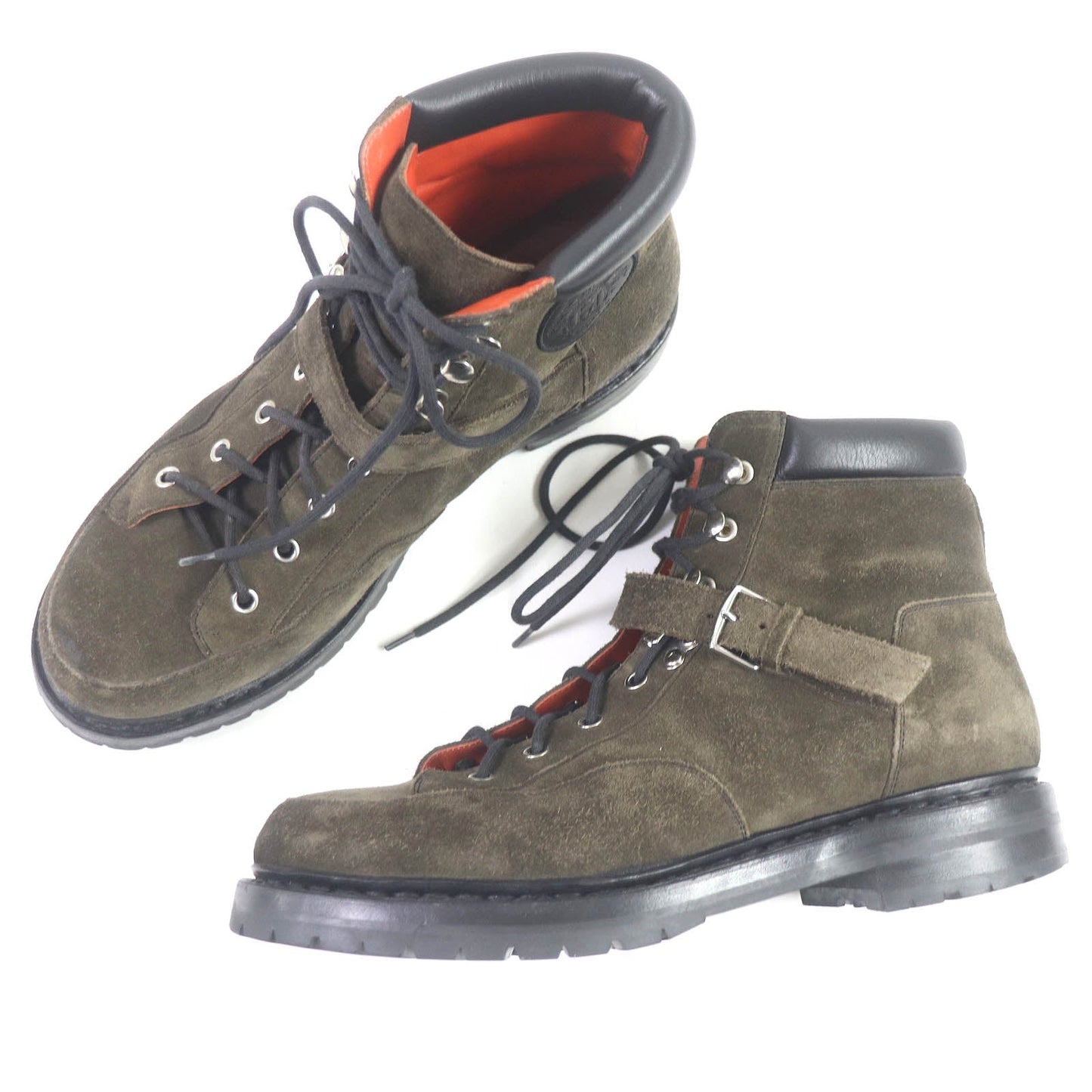 HERMES boots Main: Suede Khaki type hiking mens 40