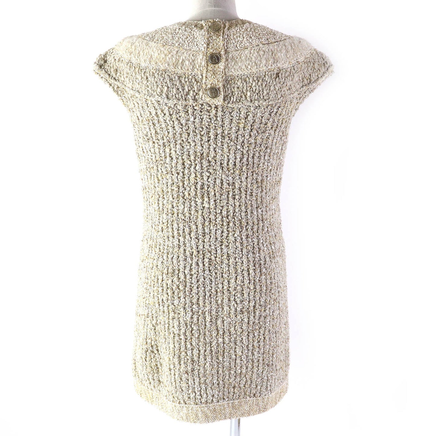 CHANEL one piece P61623K47214 Main: 60% wool, 13% nylon, 12% polyester, 7% cotton, 3% silk, 3% polyester metal, 2% paper Beige type Women 34